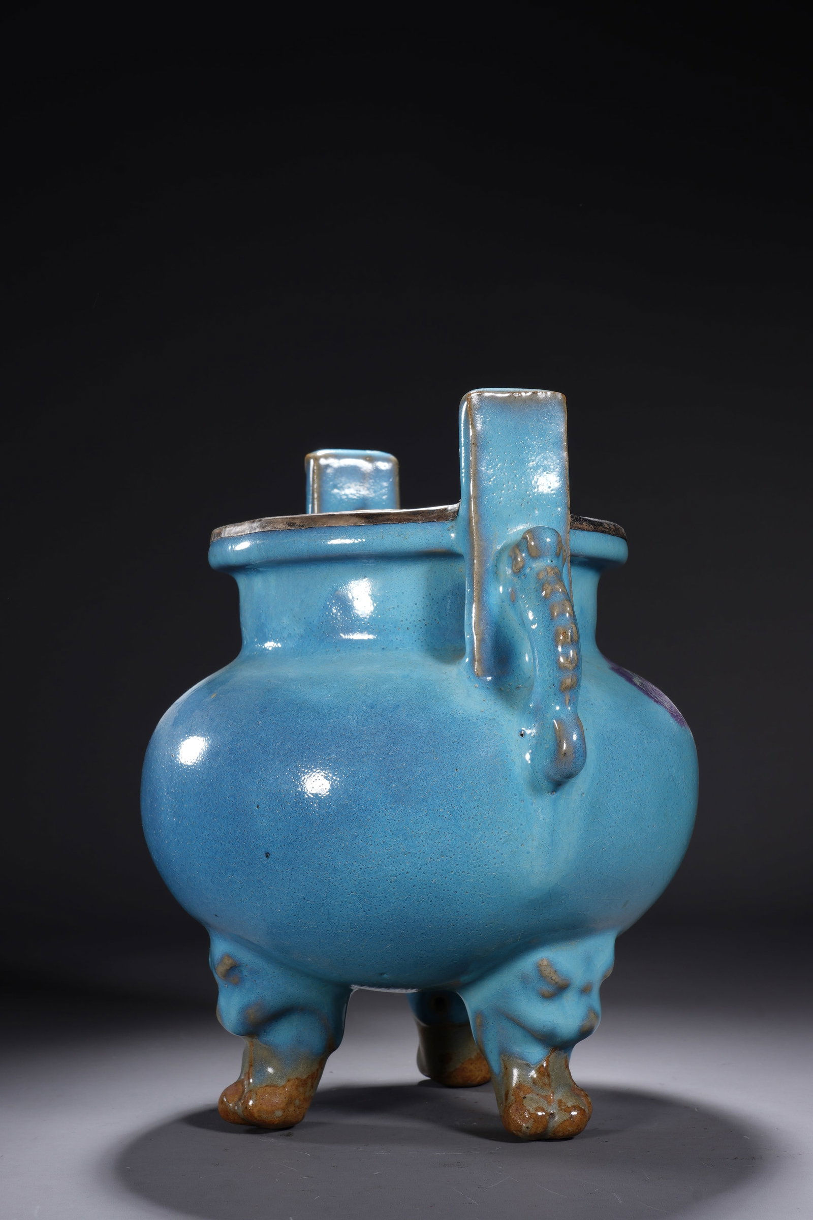 Jun Ware Porcelain Double Ears Incense Burner - 5