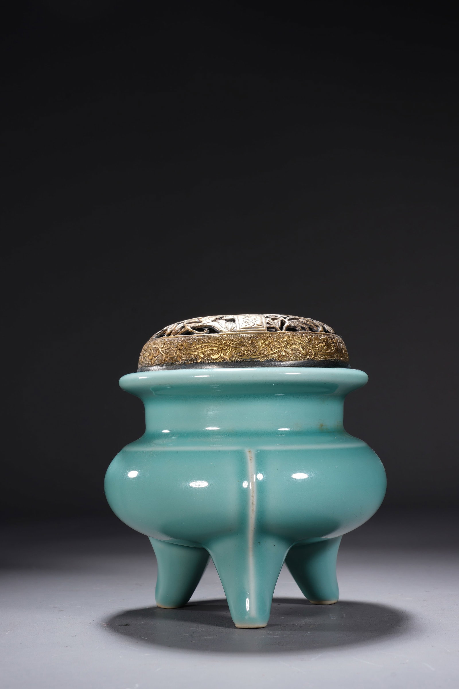 Light Grey Glazed Porcelain Incense Burner - 2