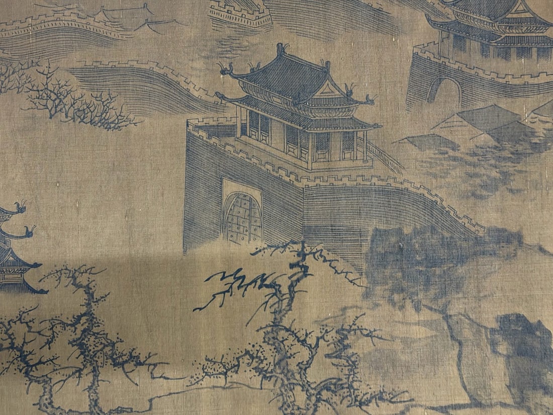 Chinese Drawing Landscape Hand Scroll,Wang Zhenpeng Mark - 14