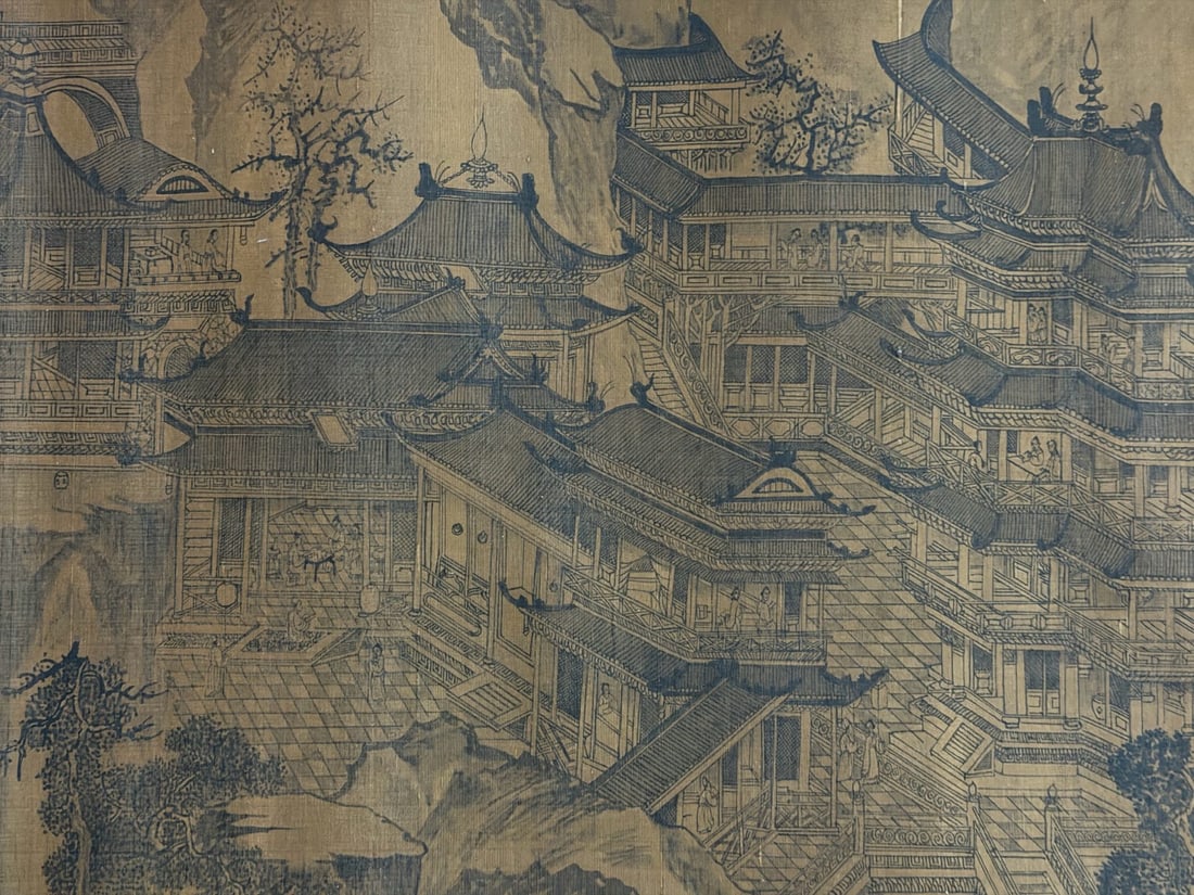 Chinese Drawing Landscape Hand Scroll,Wang Zhenpeng Mark - 15