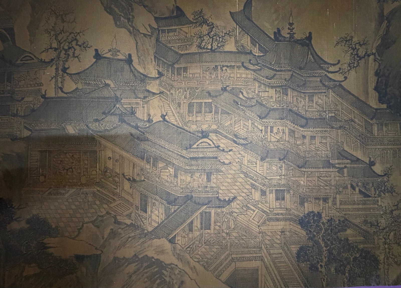Chinese Drawing Landscape Hand Scroll,Wang Zhenpeng Mark - 9