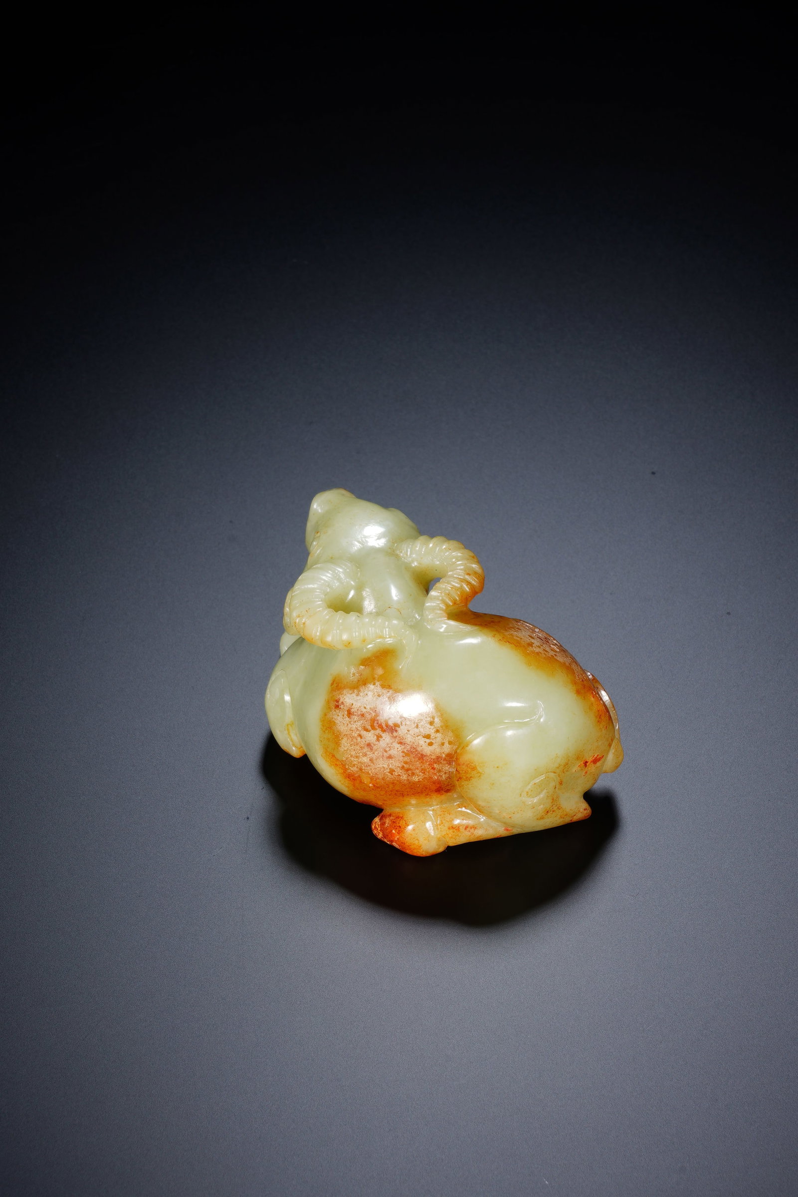 Jade Carved Ox Shape Figure - 5