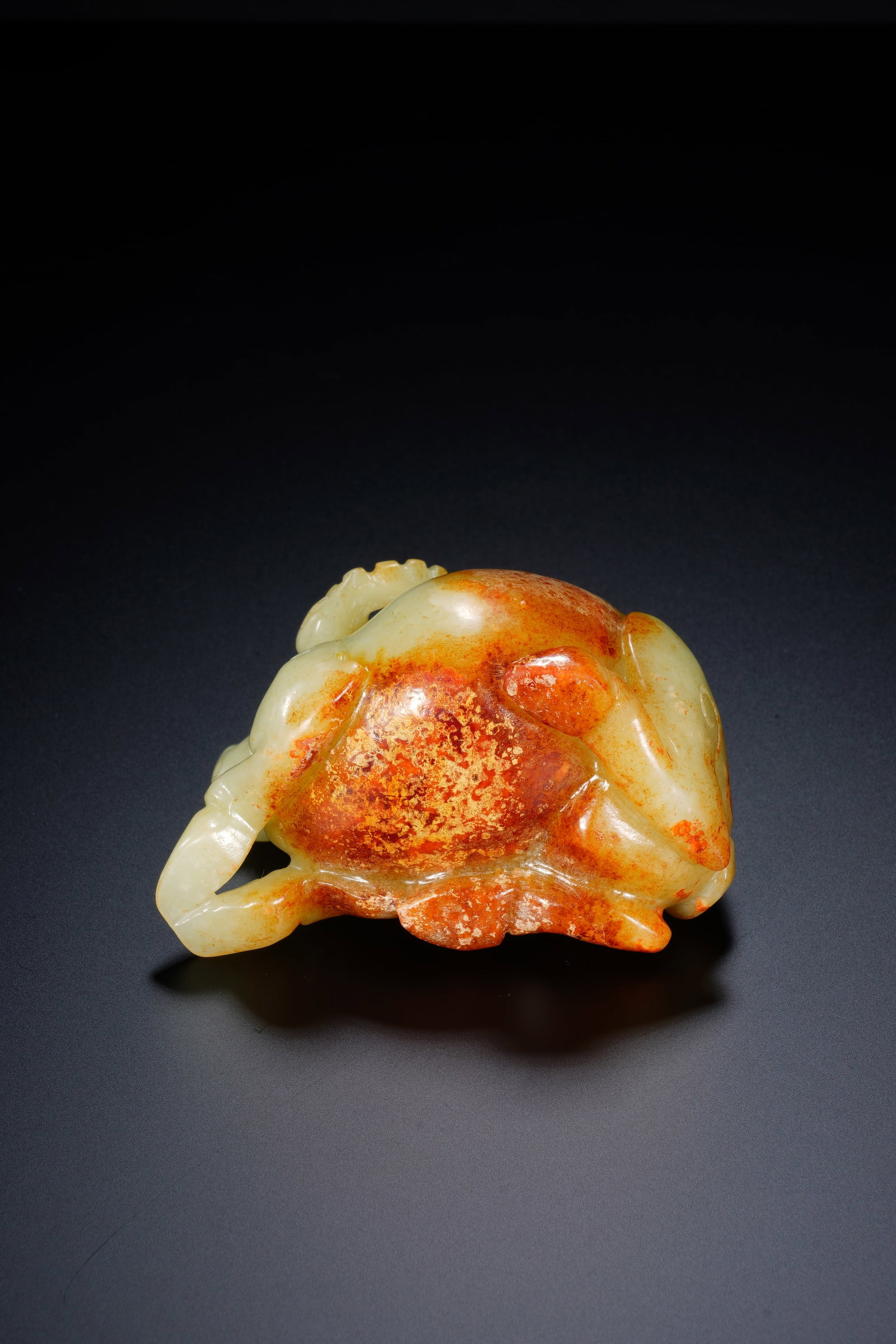 Jade Carved Ox Shape Figure - 8