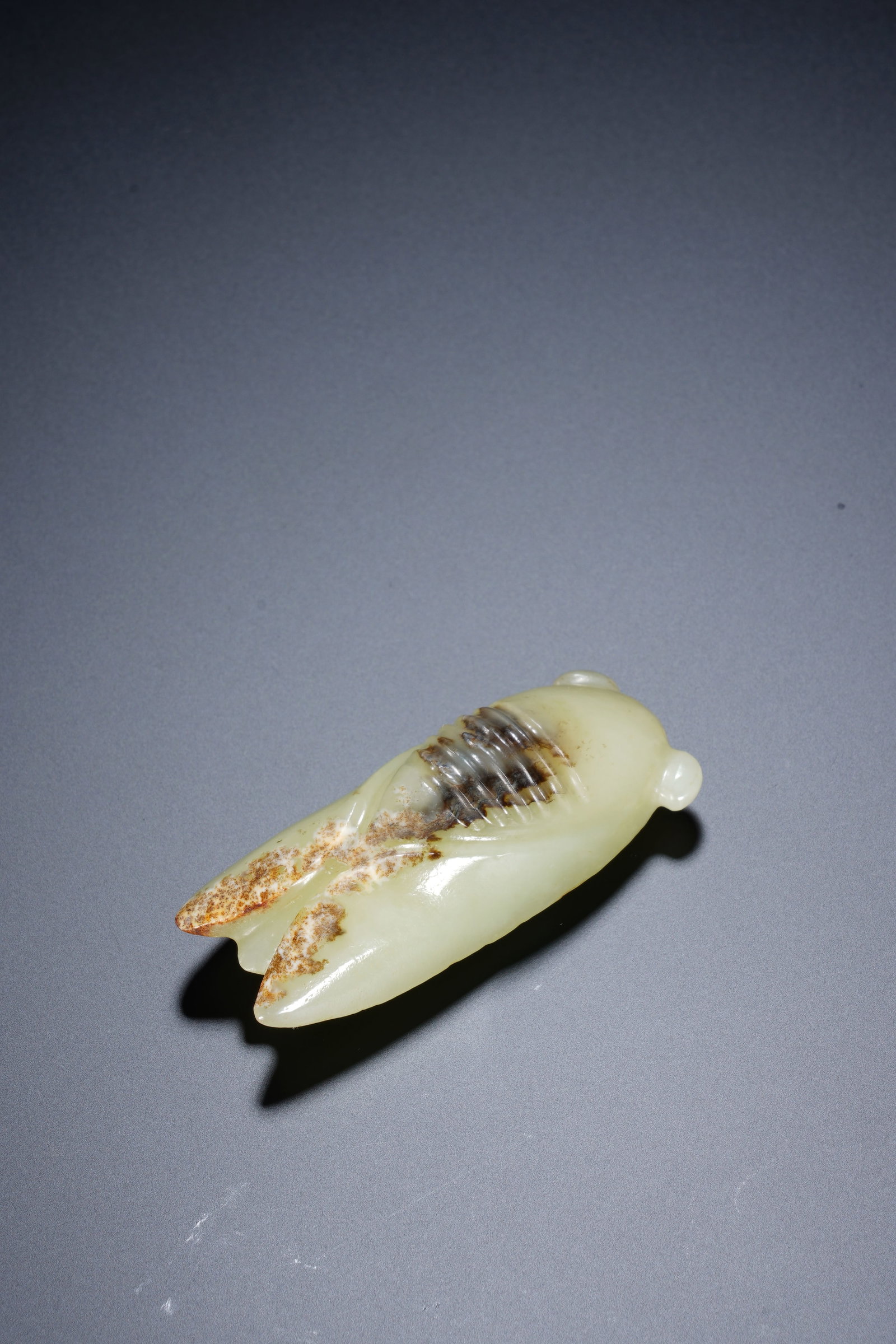 Jade Carved Cicada Shape Ornament - 4