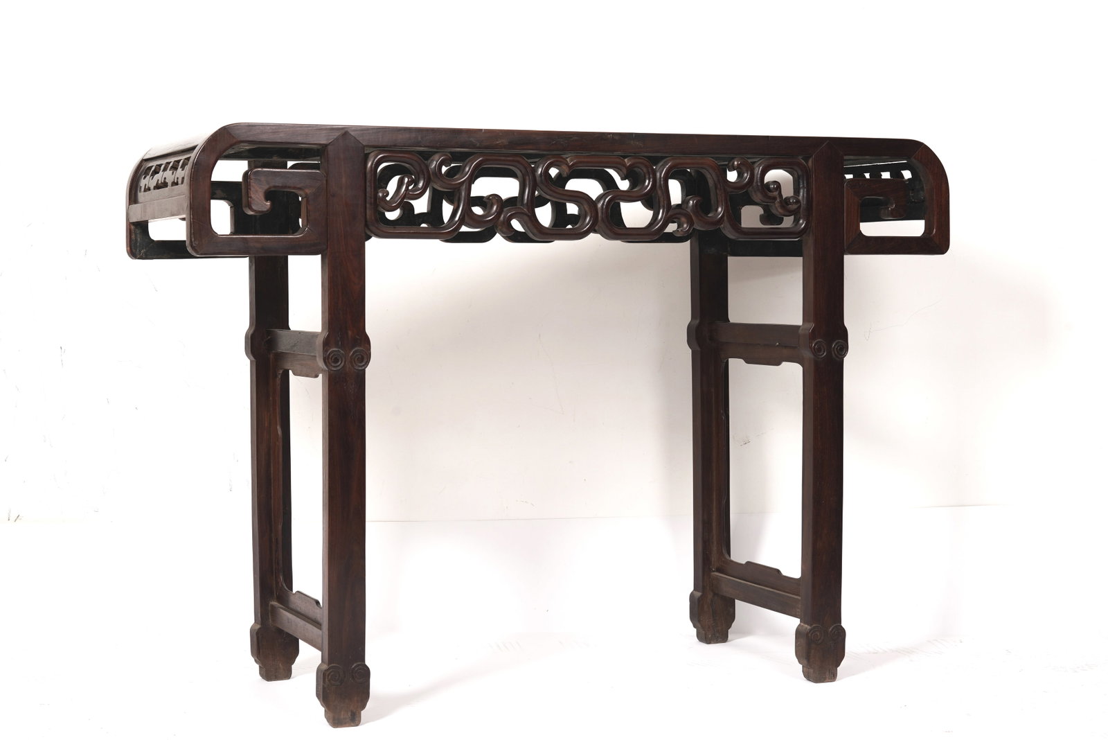 Rosewood Carved Dragon Pattern Table - 3