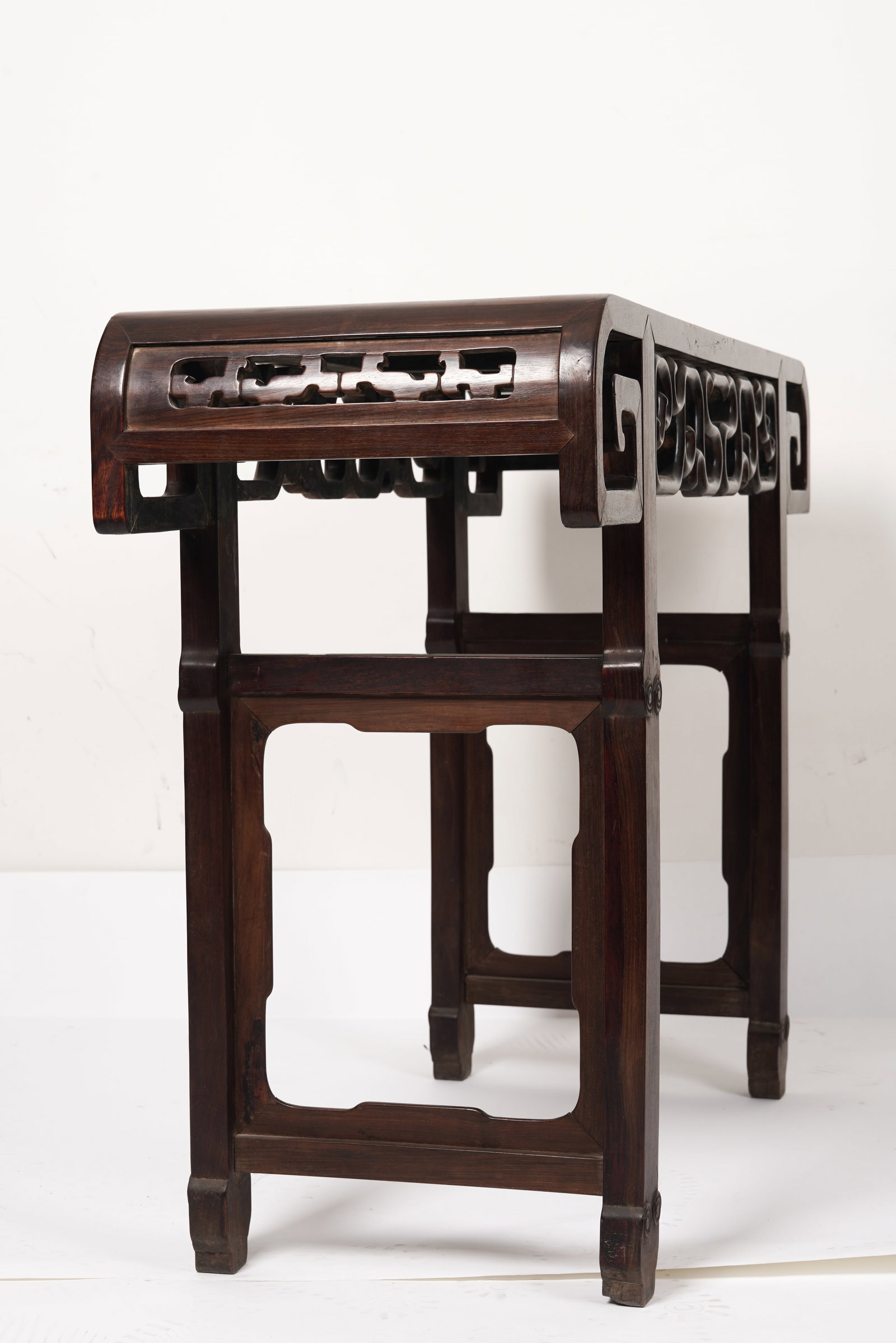 Rosewood Carved Dragon Pattern Table - 5