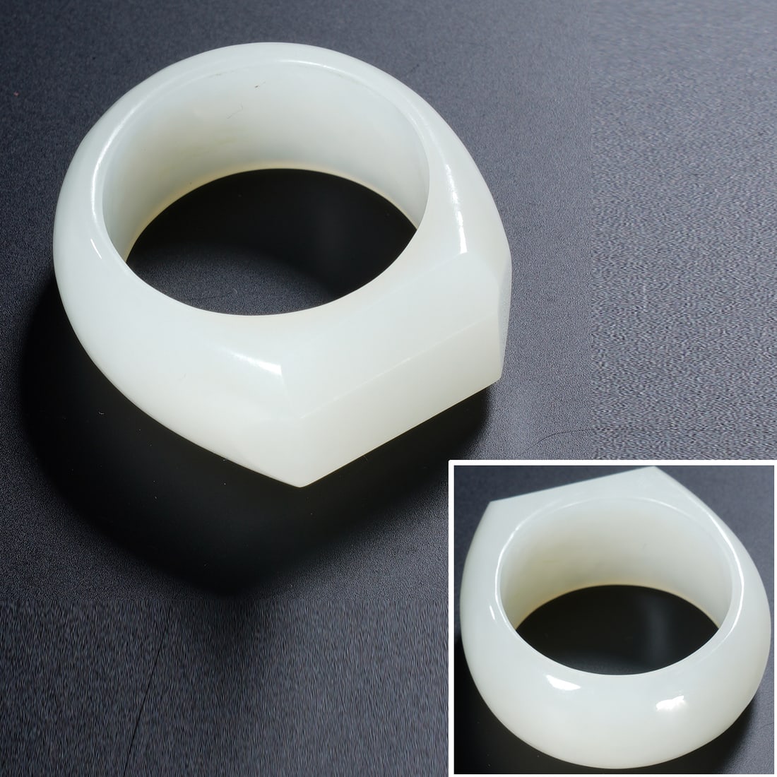 Jade Thumb Ring: Jade Thumb Ring (3.2 x 3 x 1.5cm,Weight 11g)