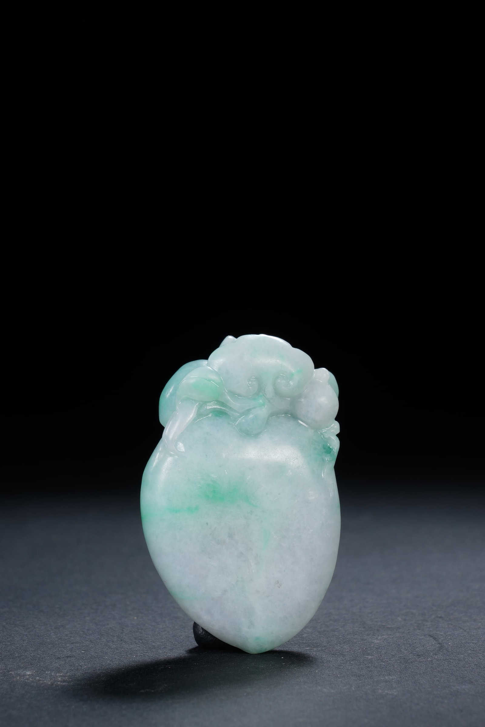 Jadeite Carved Peach Shape Pendant - 4