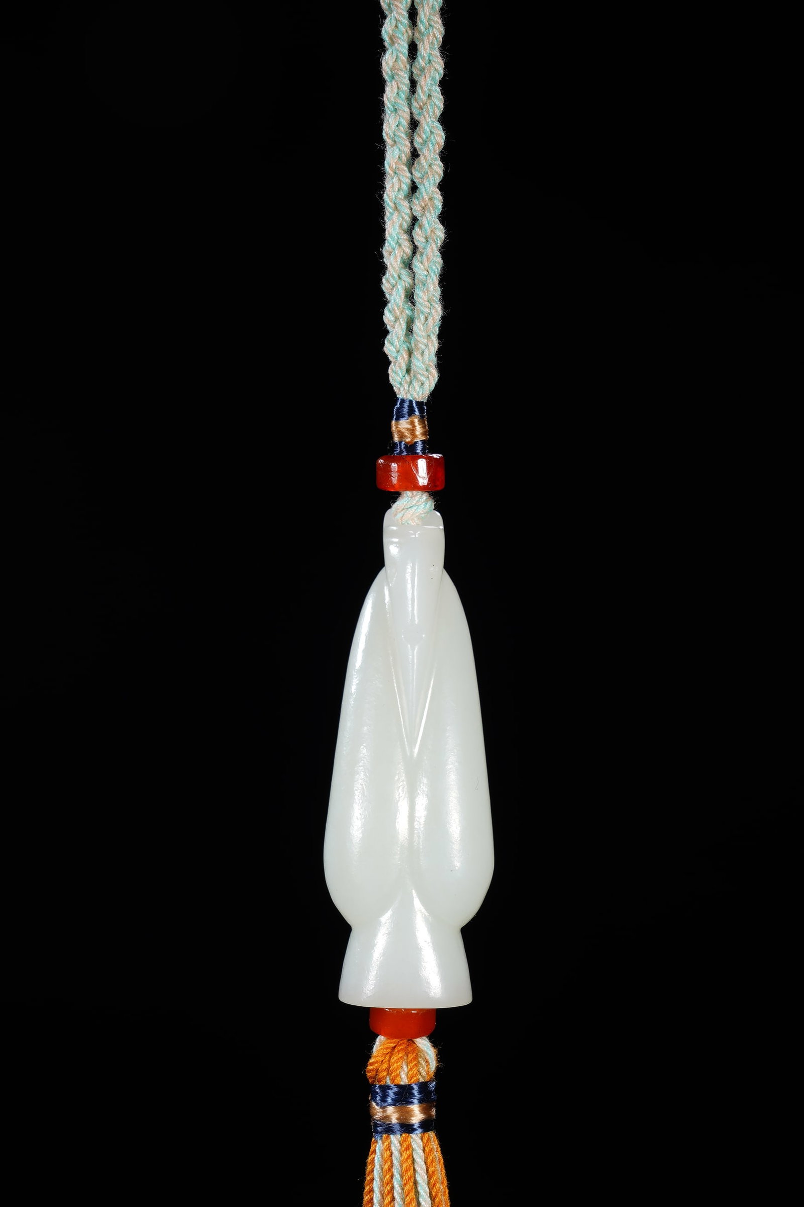 Jade Carved Character Shape Pendant - 2