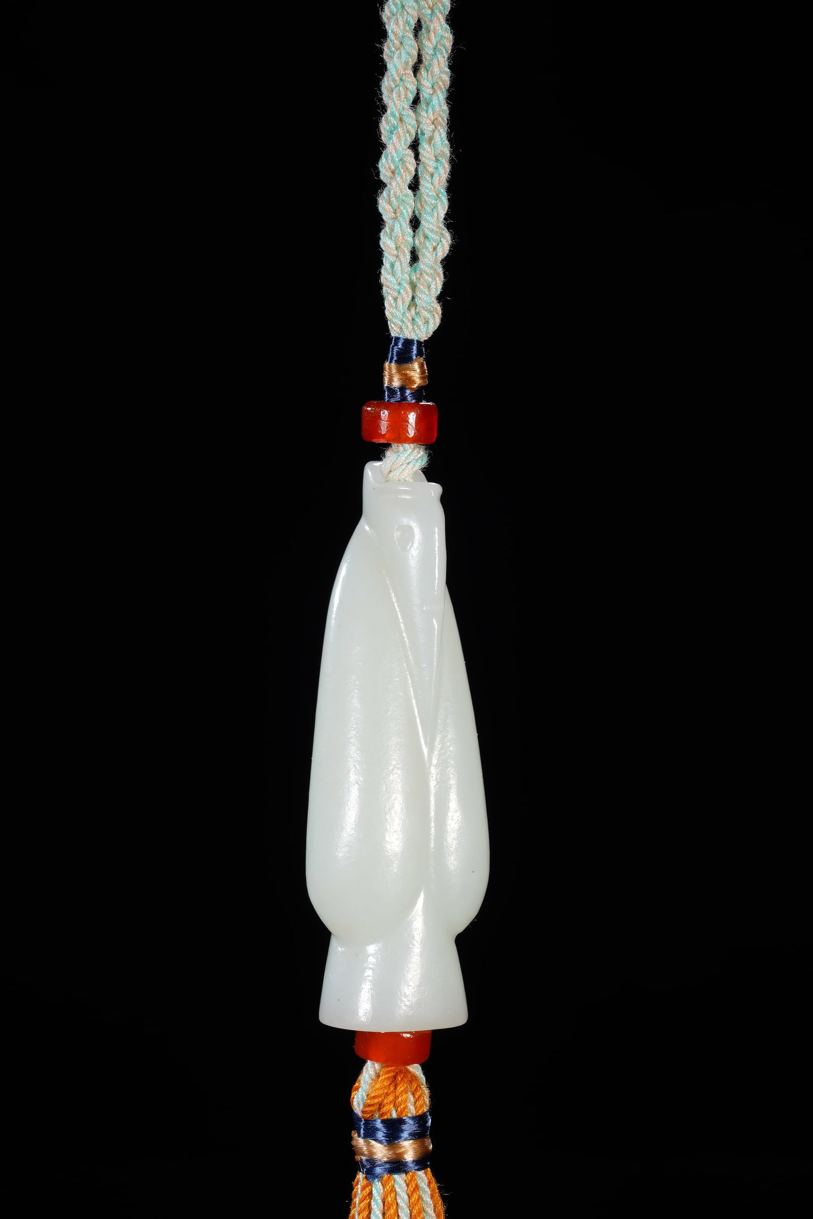 Jade Carved Character Shape Pendant - 3