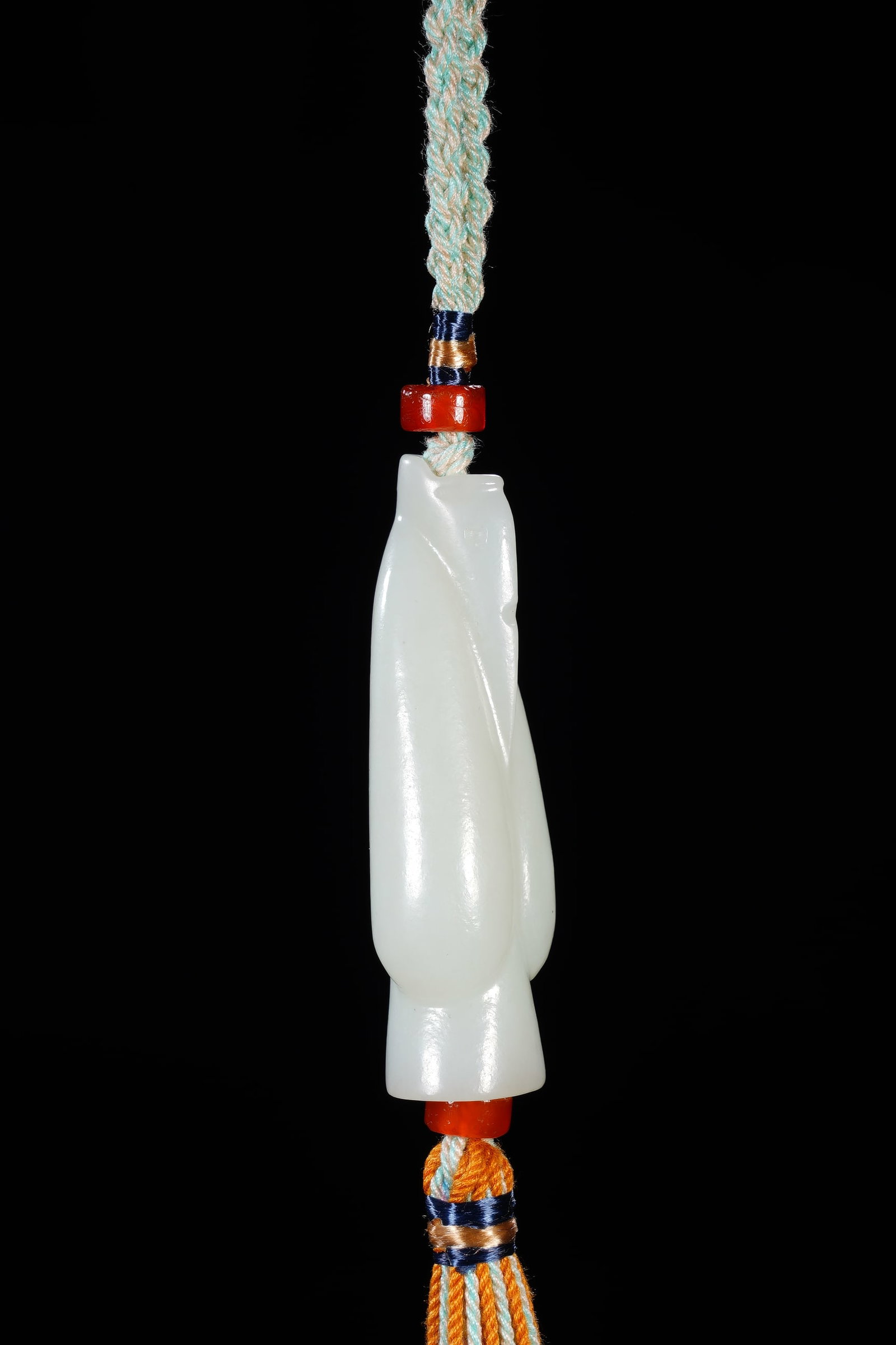 Jade Carved Character Shape Pendant - 4