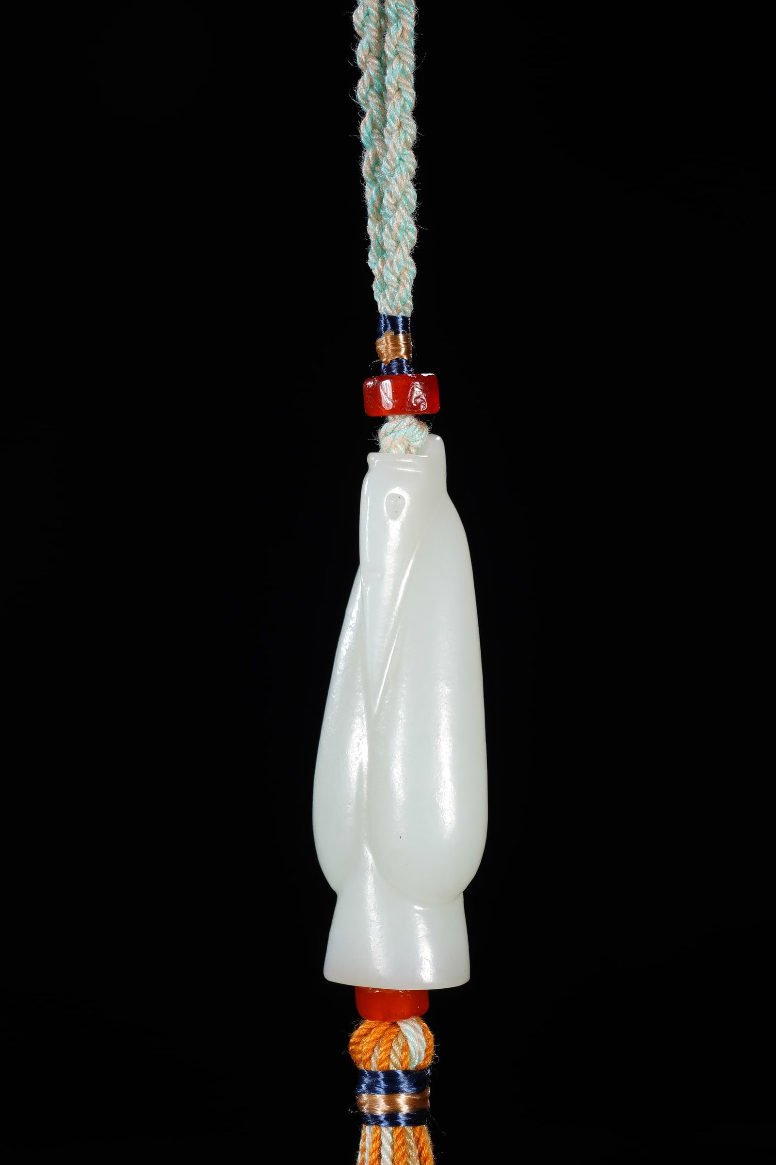 Jade Carved Character Shape Pendant - 5