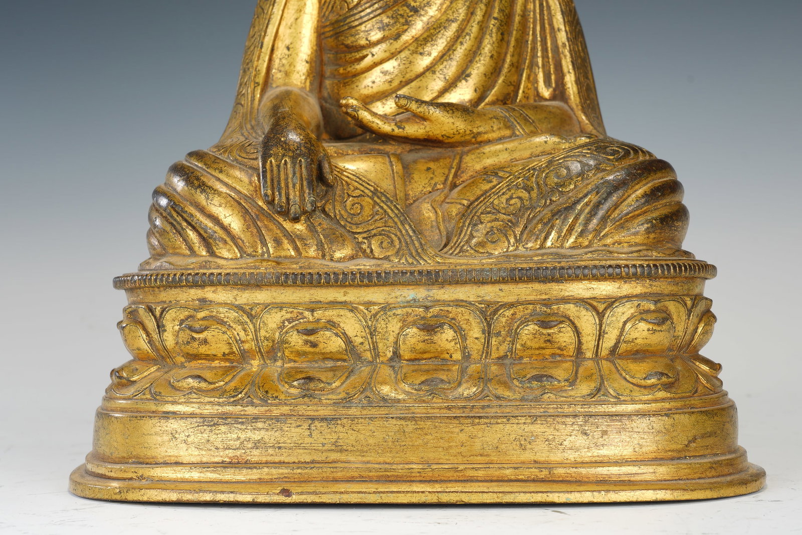 Gilt Bronze Guru Figure - 3