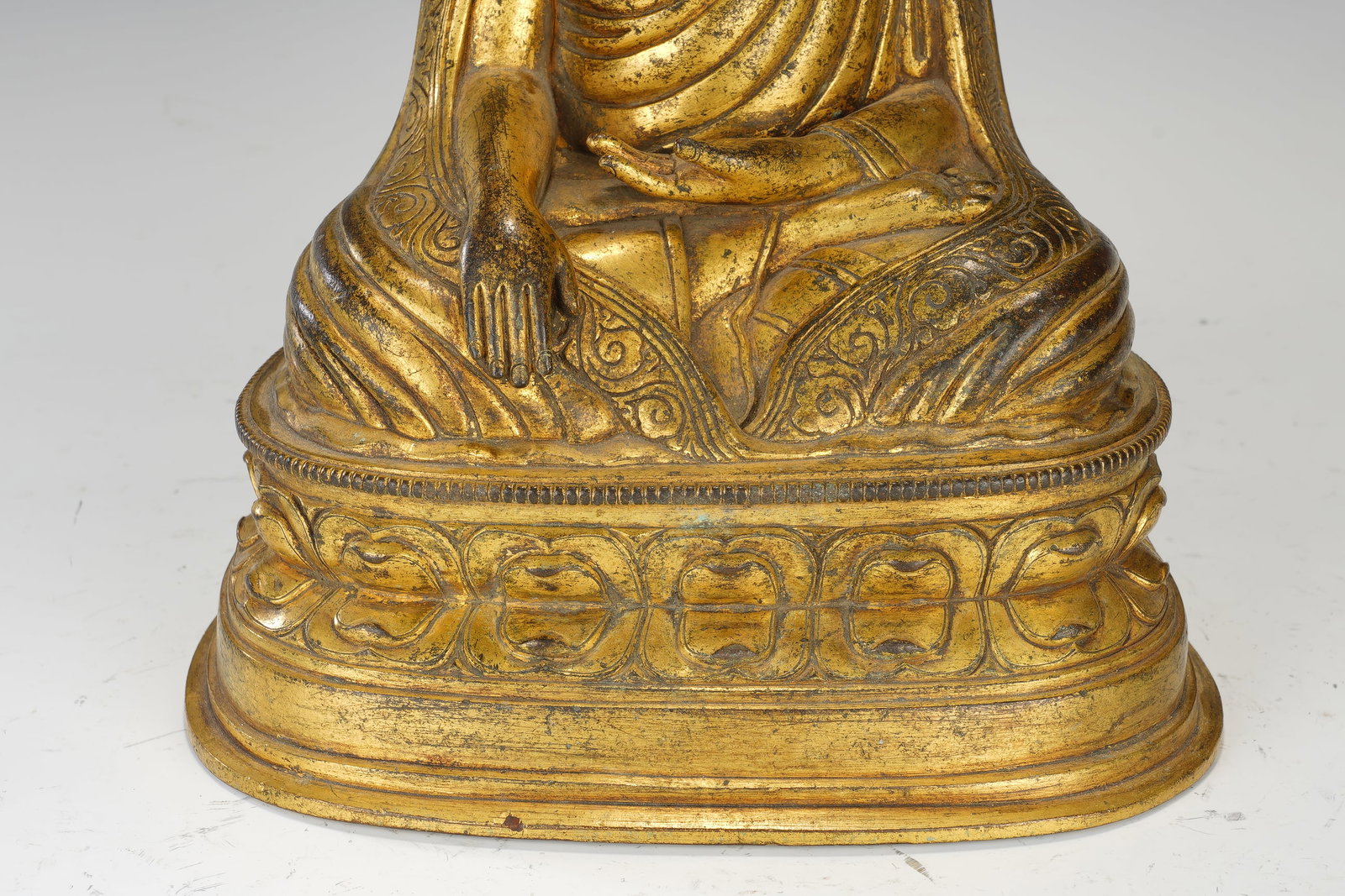 Gilt Bronze Guru Figure - 4