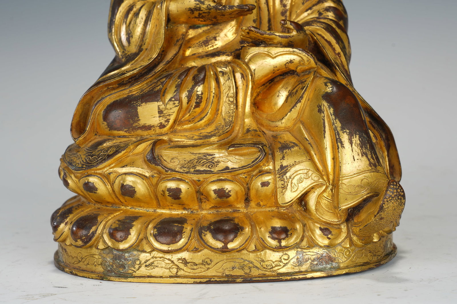 Gilt Bronze Guru Figure - 3