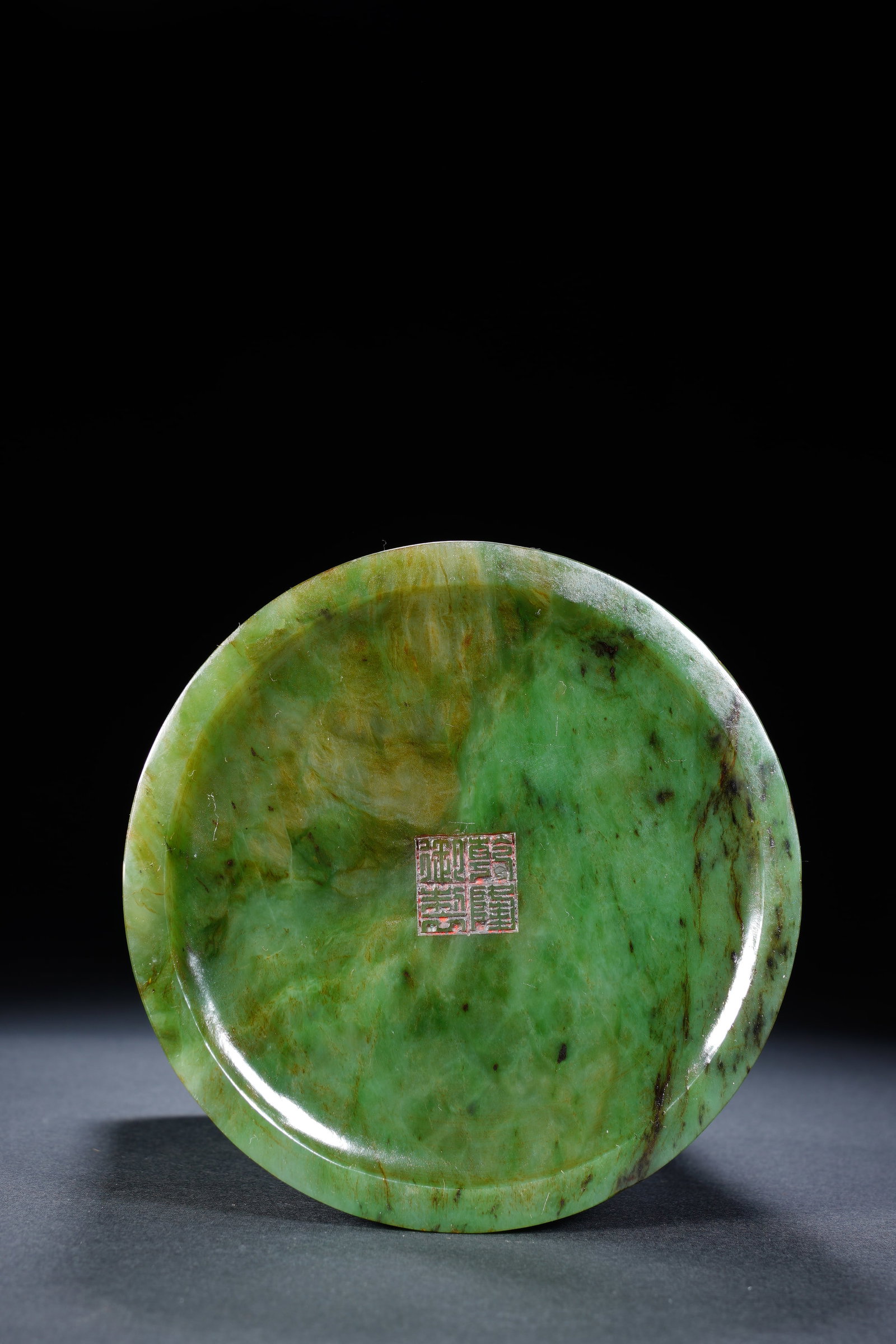 Jasper Jade Carved Landscape and Character Pattern Brush Pot - 10