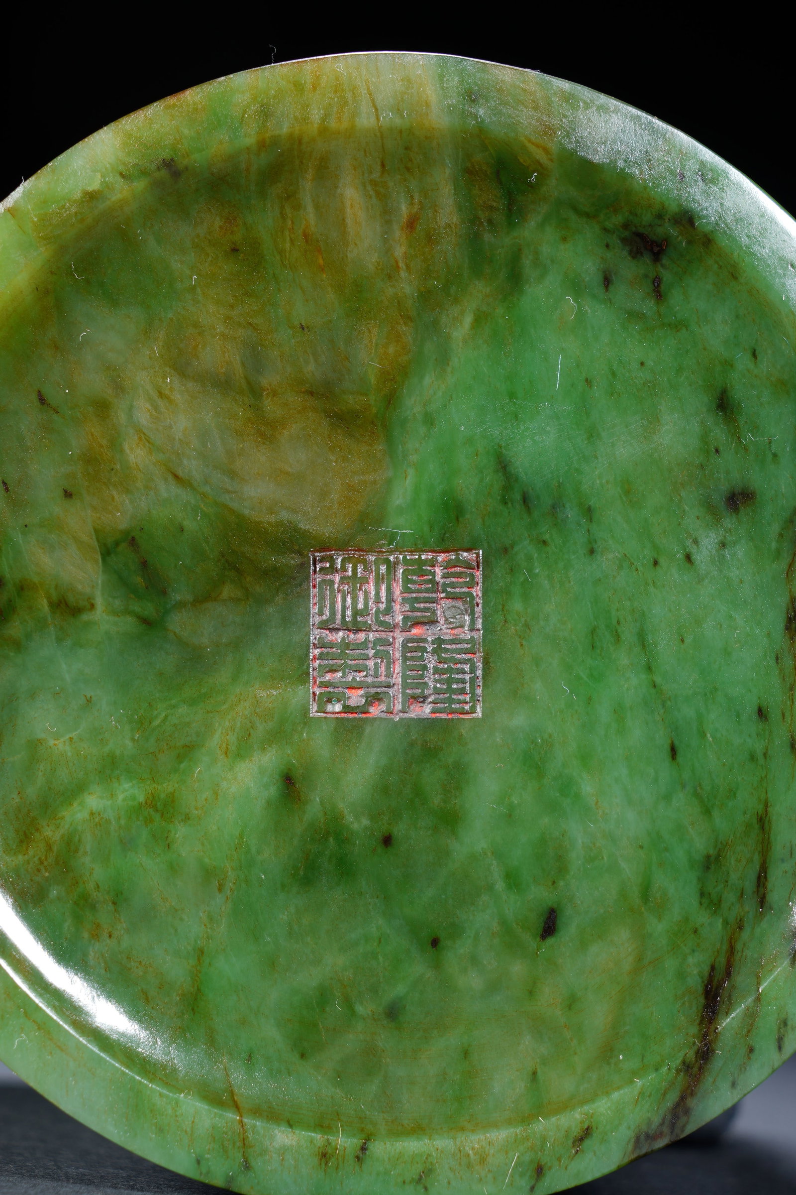 Jasper Jade Carved Landscape and Character Pattern Brush Pot - 11