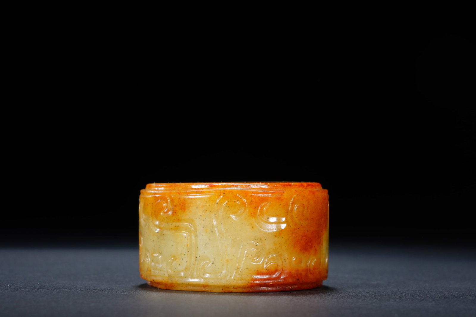 Jade Carved Cloud Pattern Bangle - 2