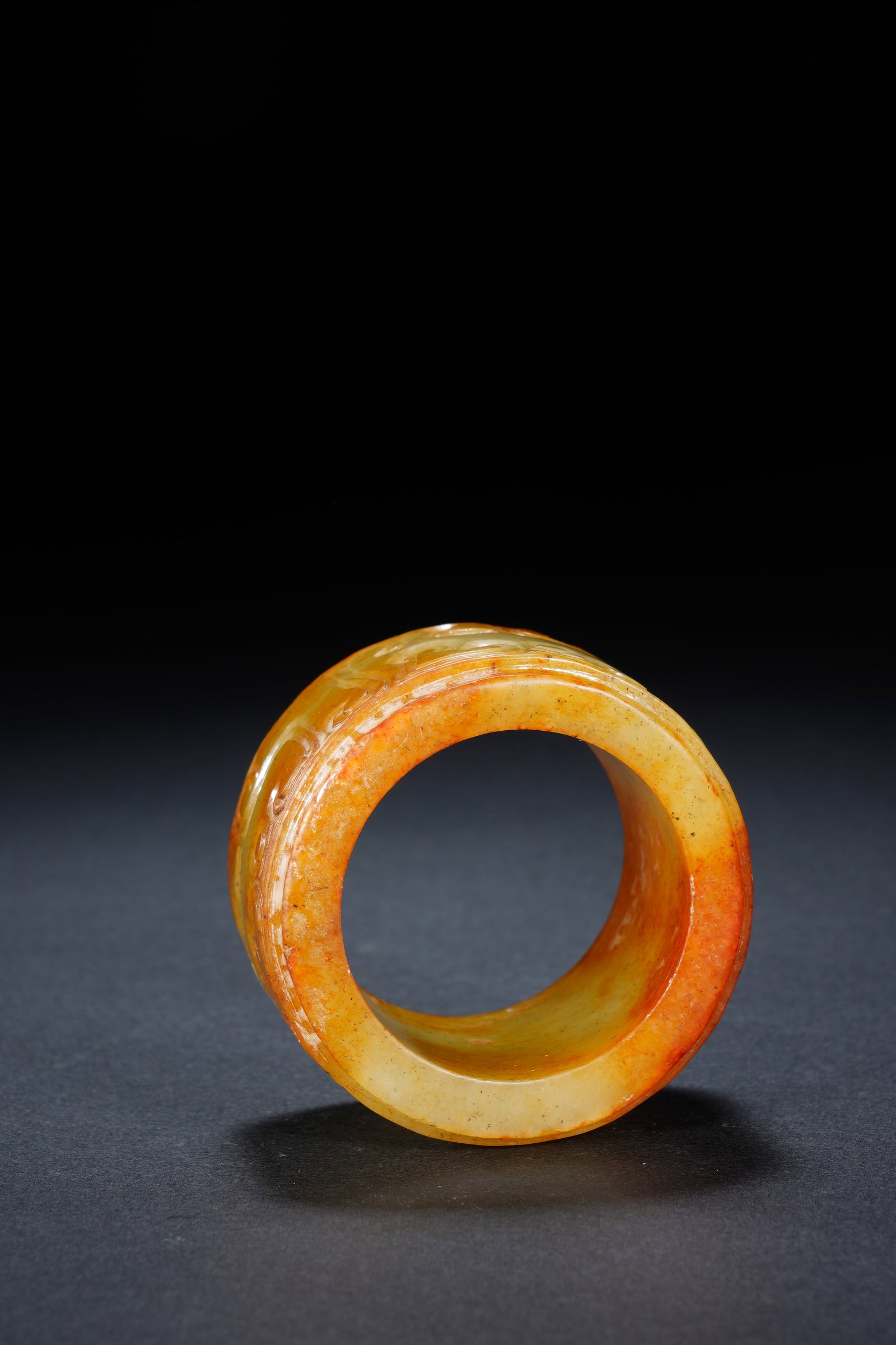 Jade Carved Cloud Pattern Bangle - 8