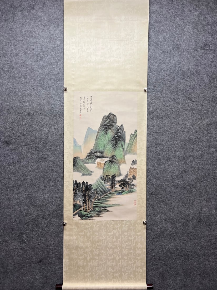 Chinese Drawing Landscape Painting,Zhang Daqian Mark: Chinese Drawing Landscape Painting,Zhang Daqian Mark (91 x 45cm)