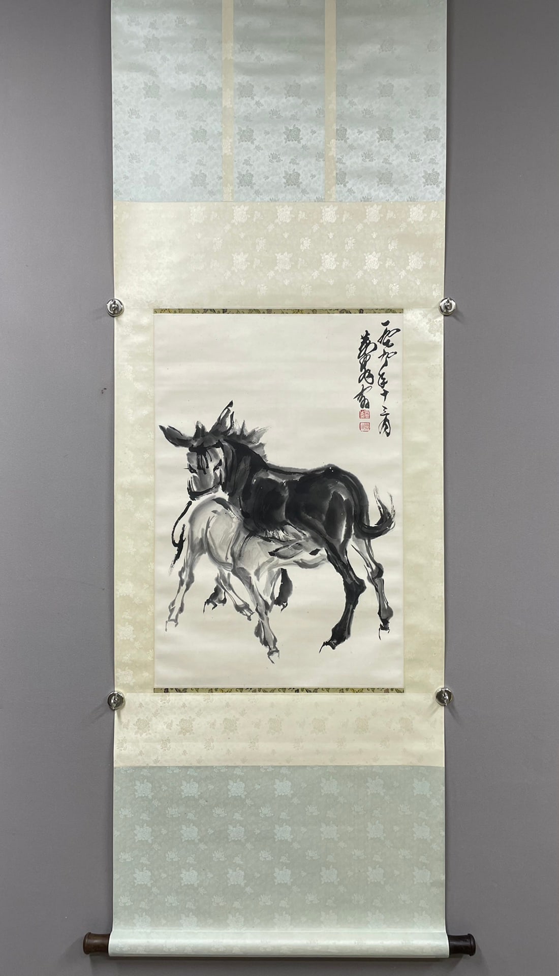 Chinese Drawing Donkey Painting,Huang Zhou Mark: Chinese Drawing Donkey Painting,Huang Zhou Mark (69 x 46cm)