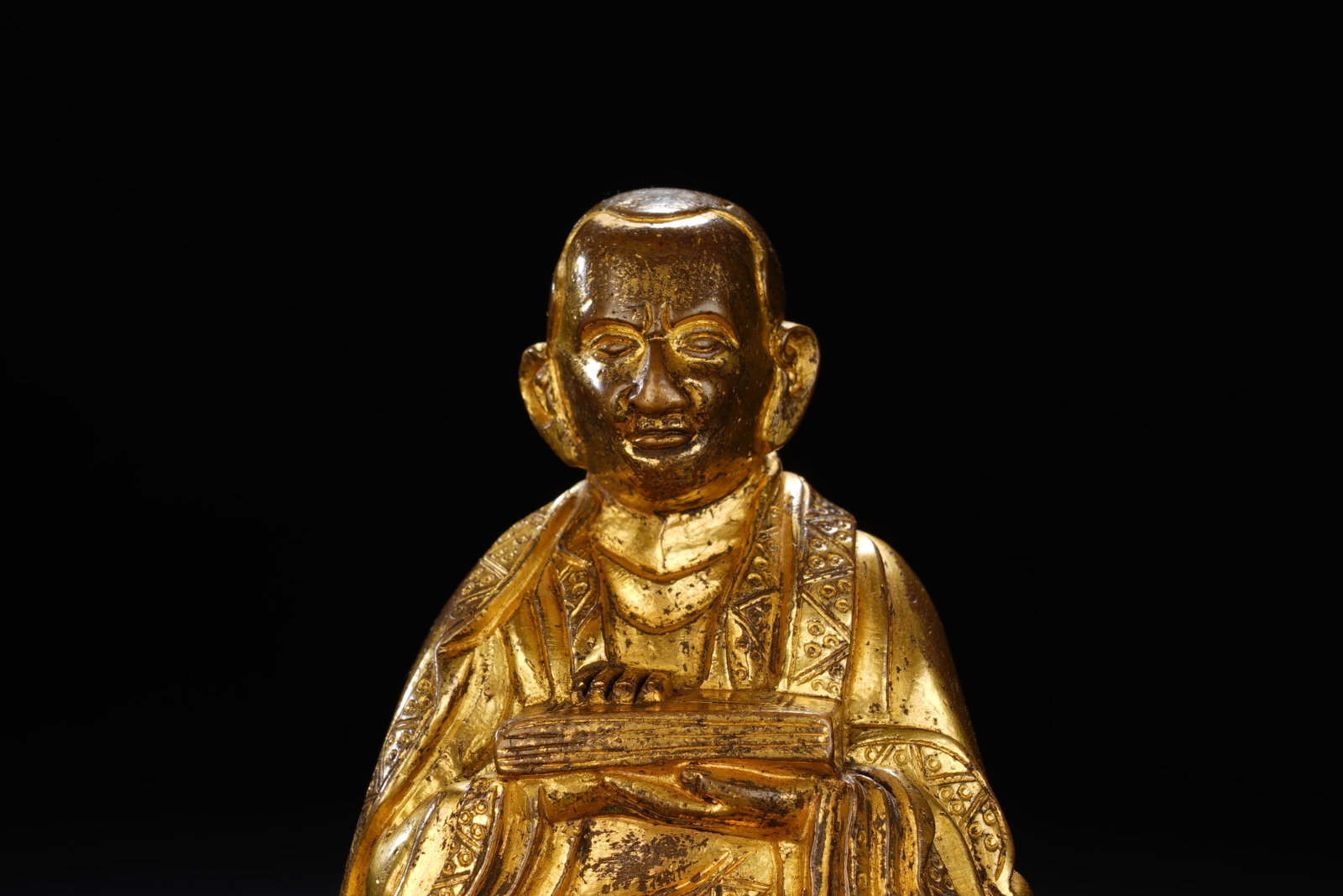 Gilt Bronze Guru Figure - 2