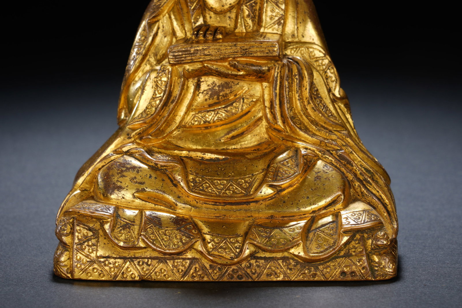 Gilt Bronze Guru Figure - 3
