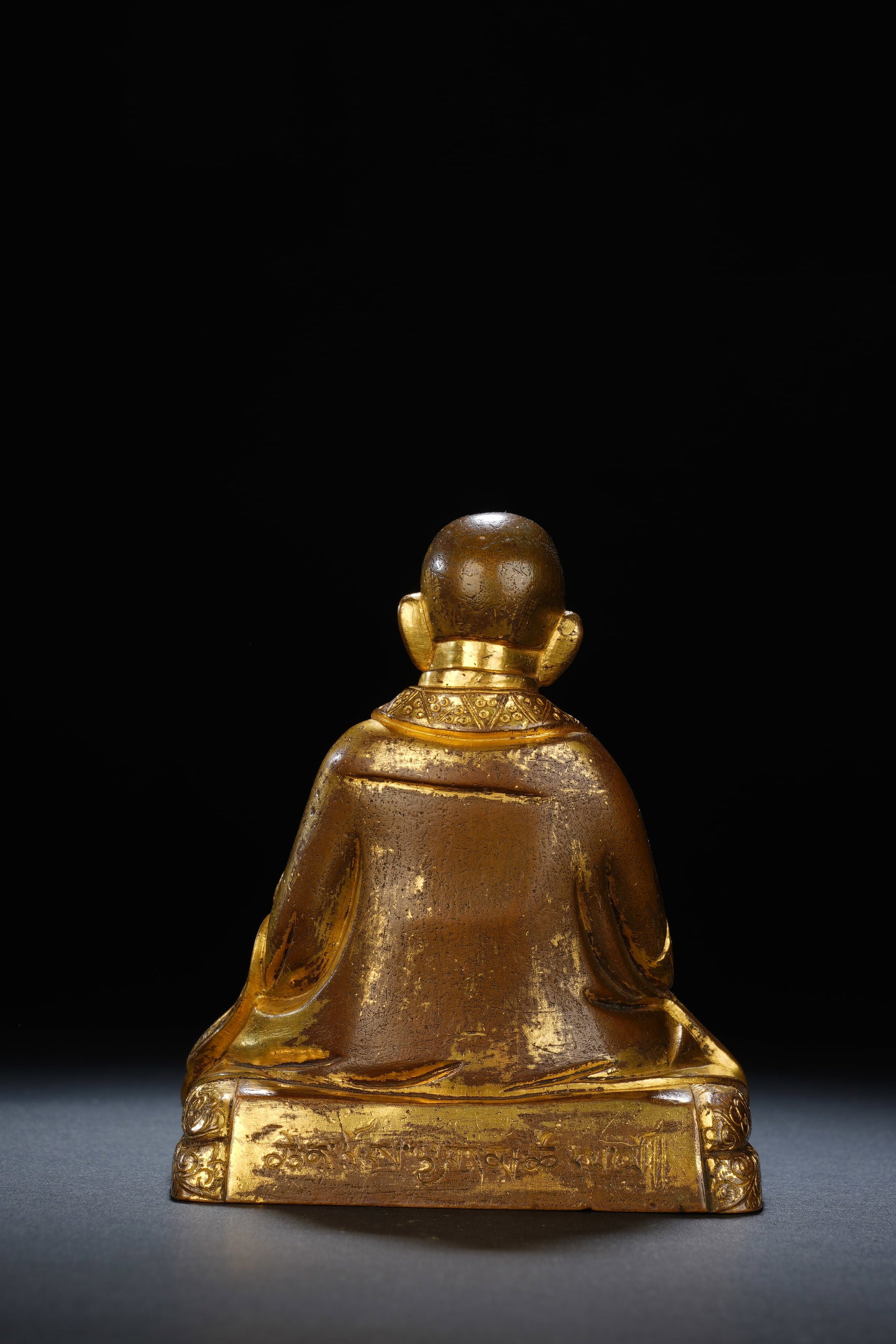 Gilt Bronze Guru Figure - 7