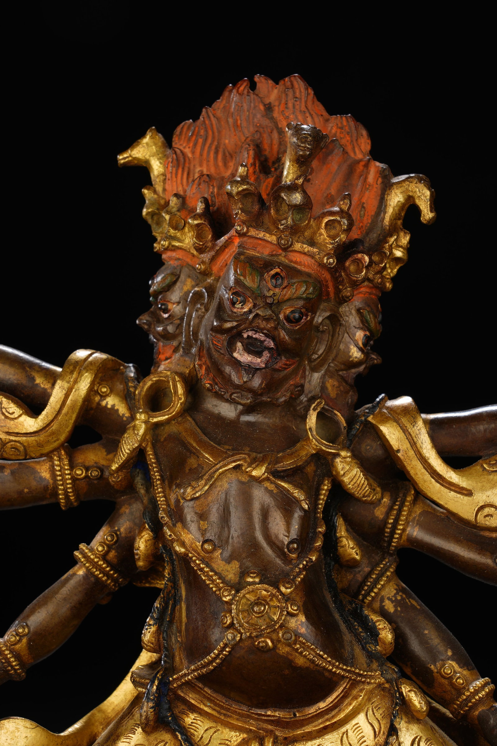 Gilt Bronze Guardian Figure - 2