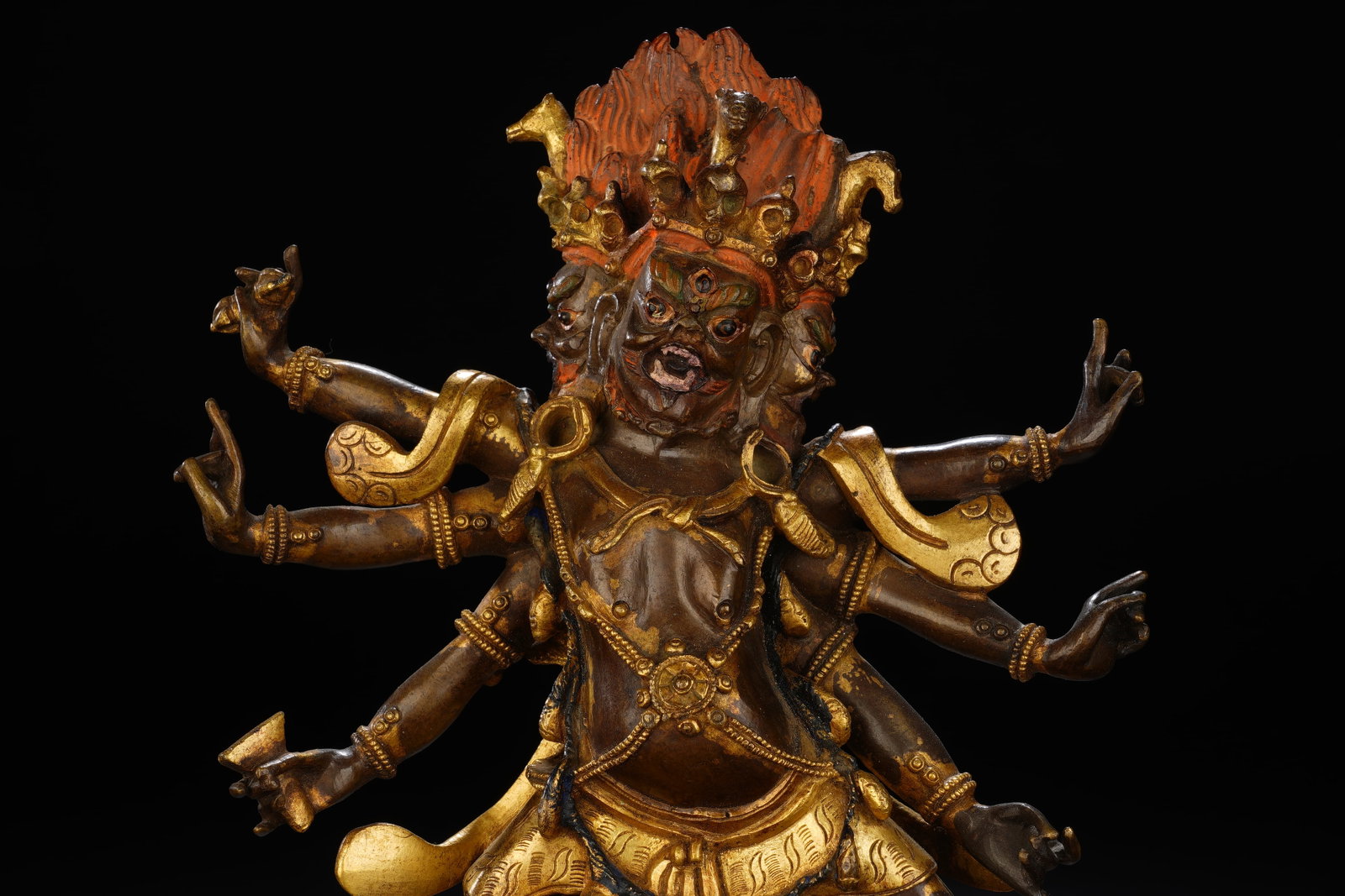 Gilt Bronze Guardian Figure - 3