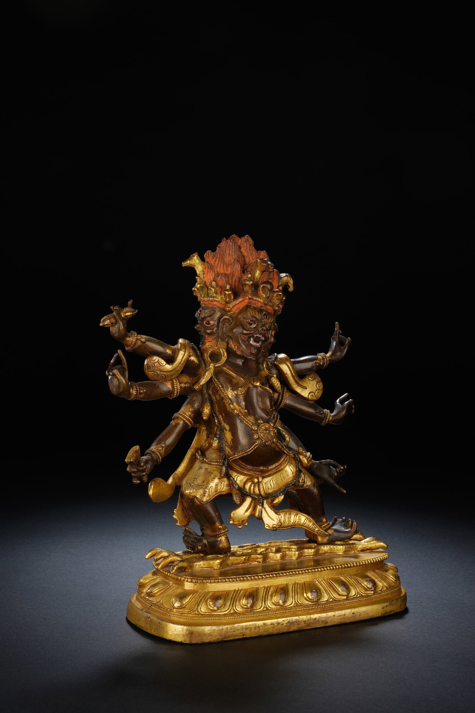 Gilt Bronze Guardian Figure - 5
