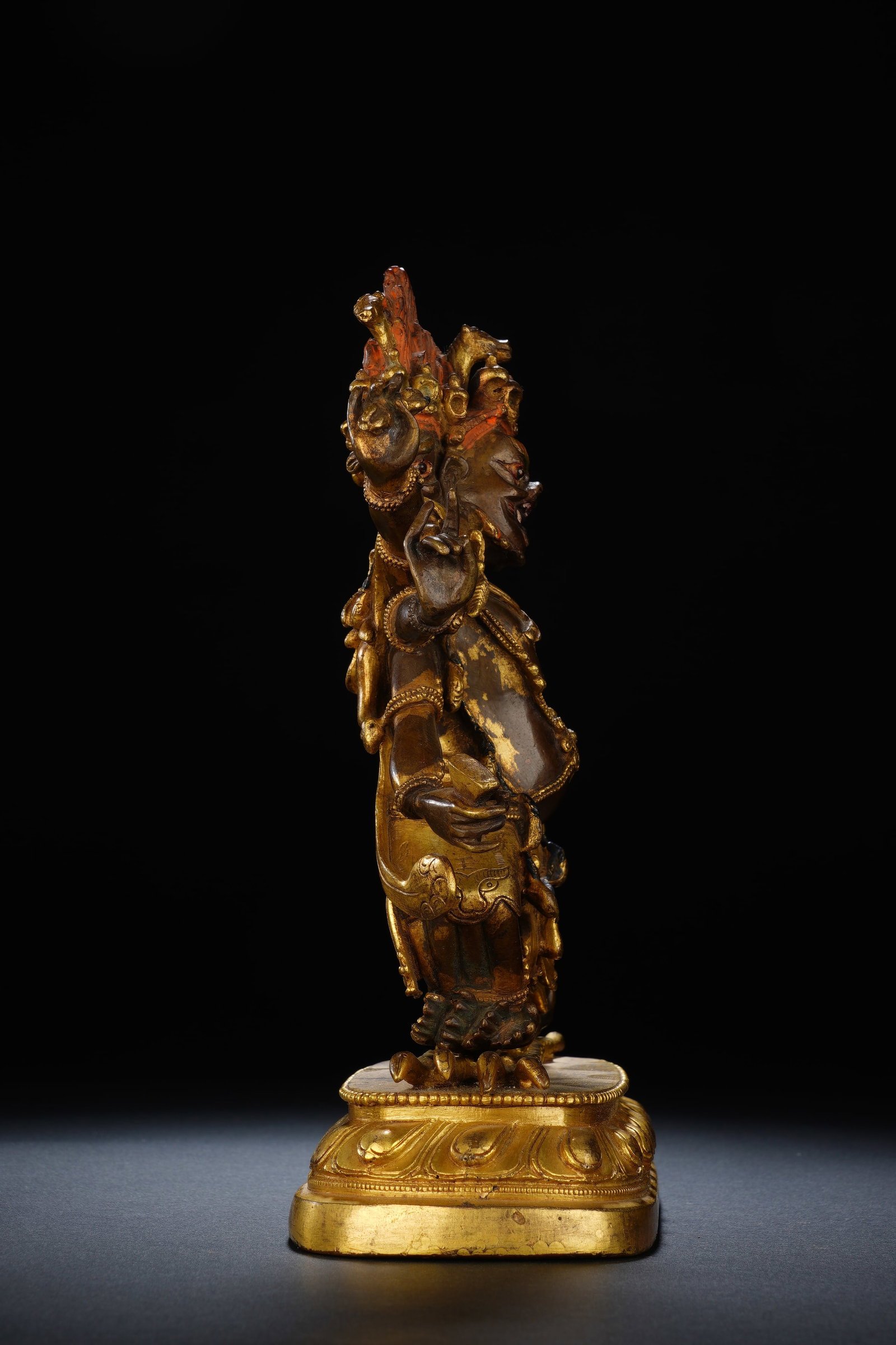 Gilt Bronze Guardian Figure - 7