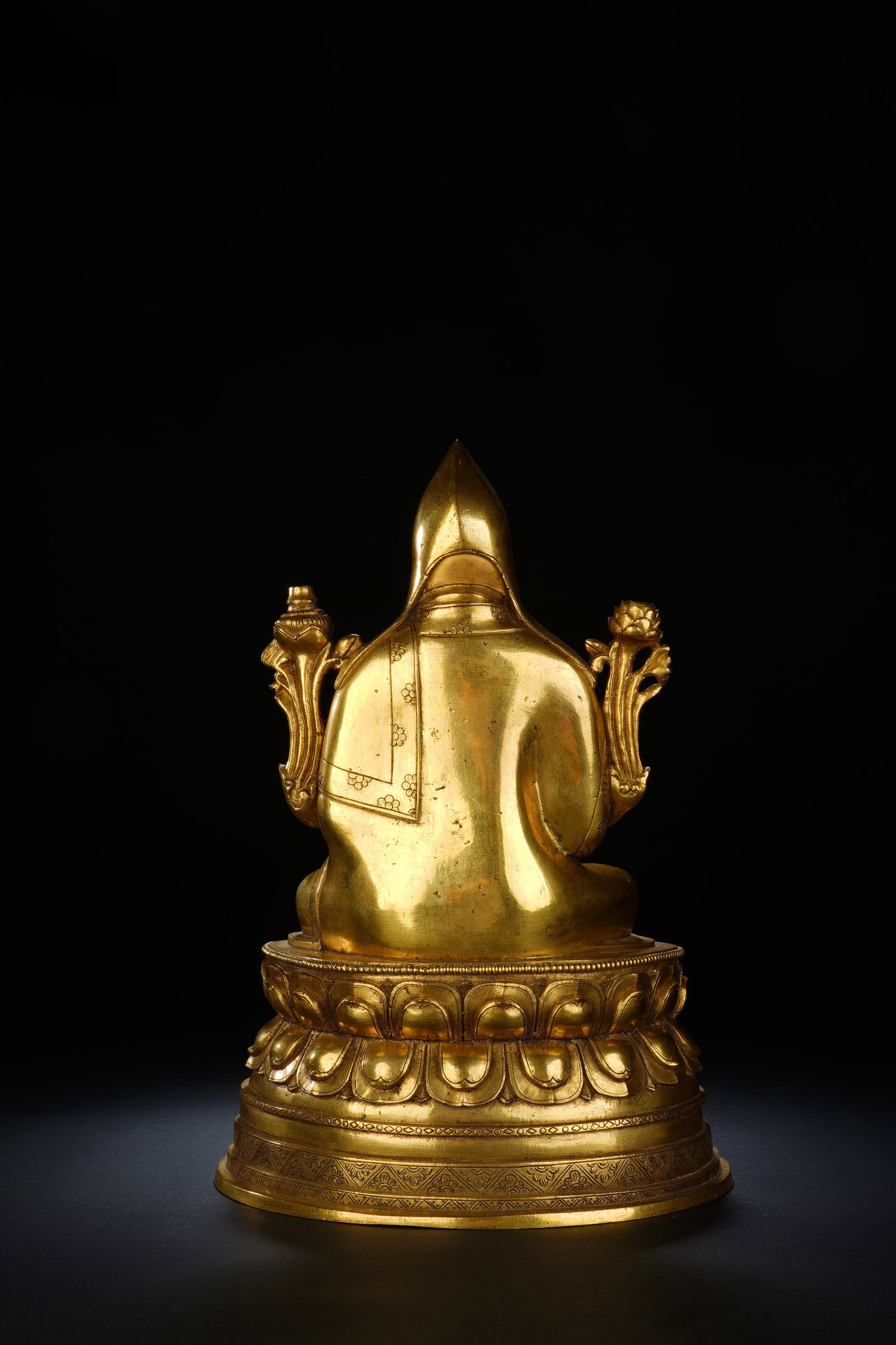 Gilt Bronze Tsongkhapa Figure - 8