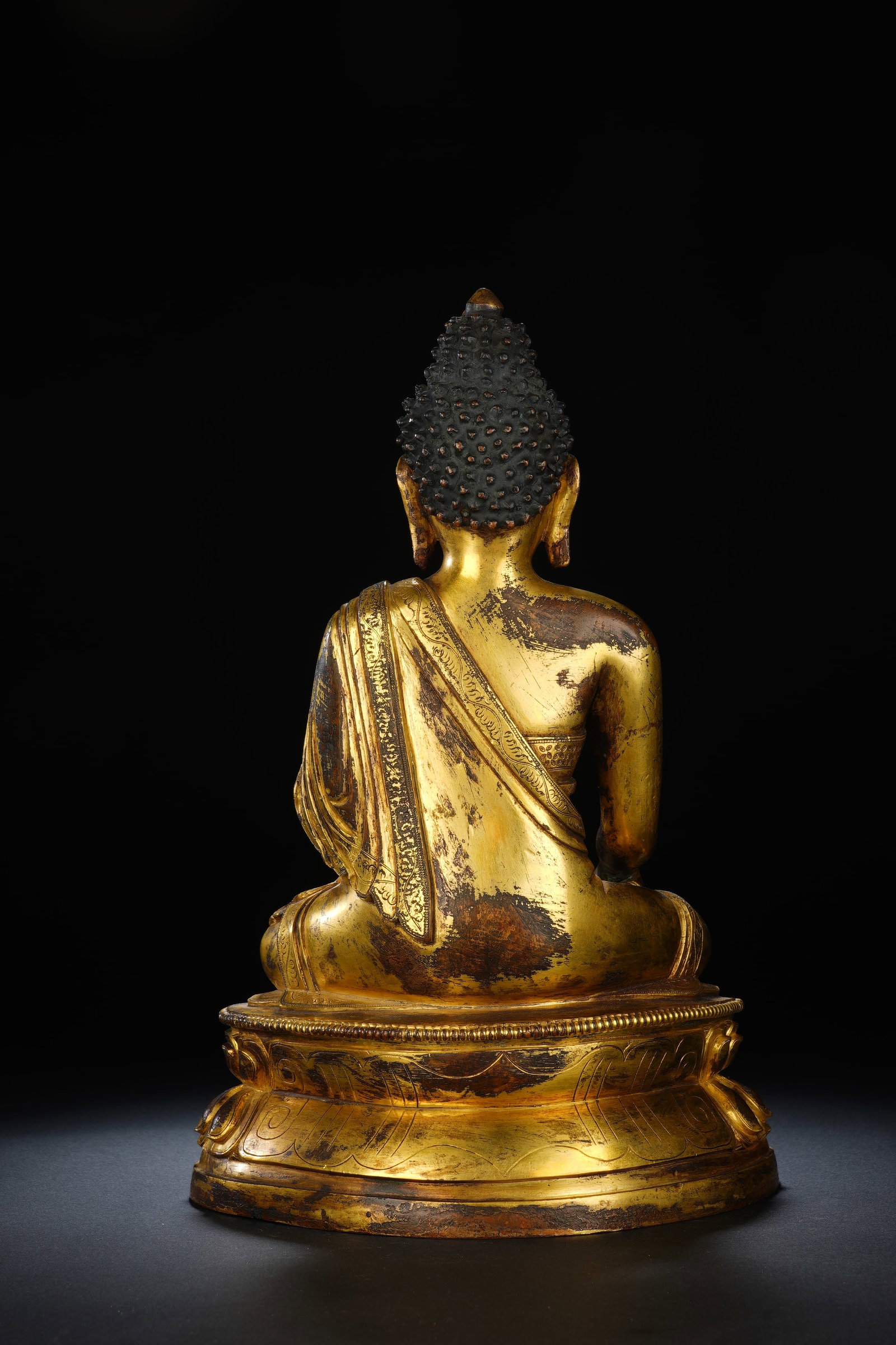 Gilt Bronze Sakyamuni Figure - 8