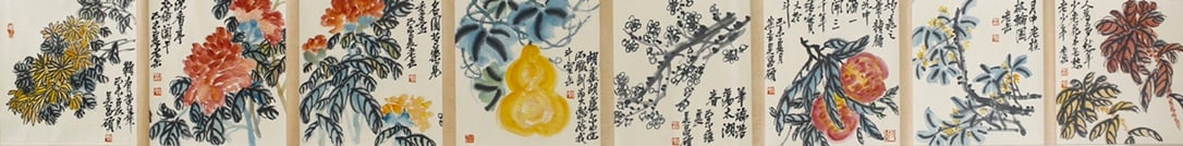 Chinese Drawing Flower Hand Scroll,Wu Changshuo Mark - 3