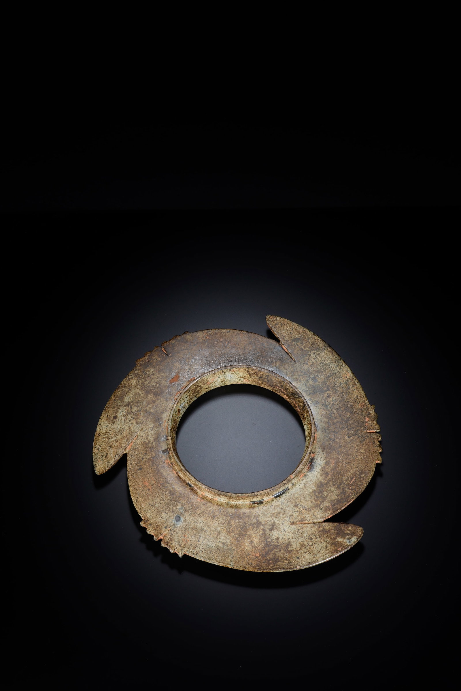 Jade Carved Cloud Shape Bi - 4
