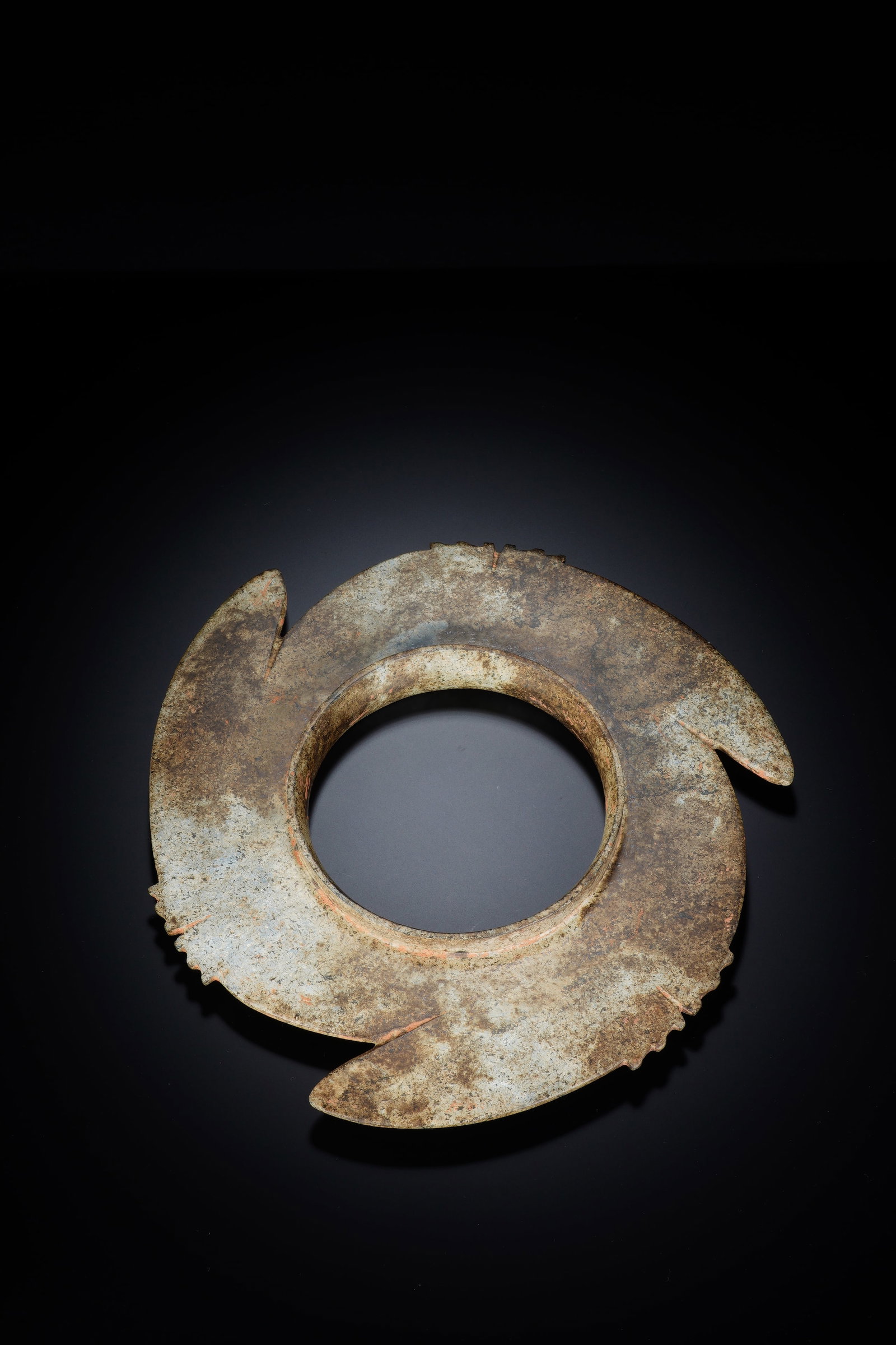 Jade Carved Cloud Shape Bi - 6
