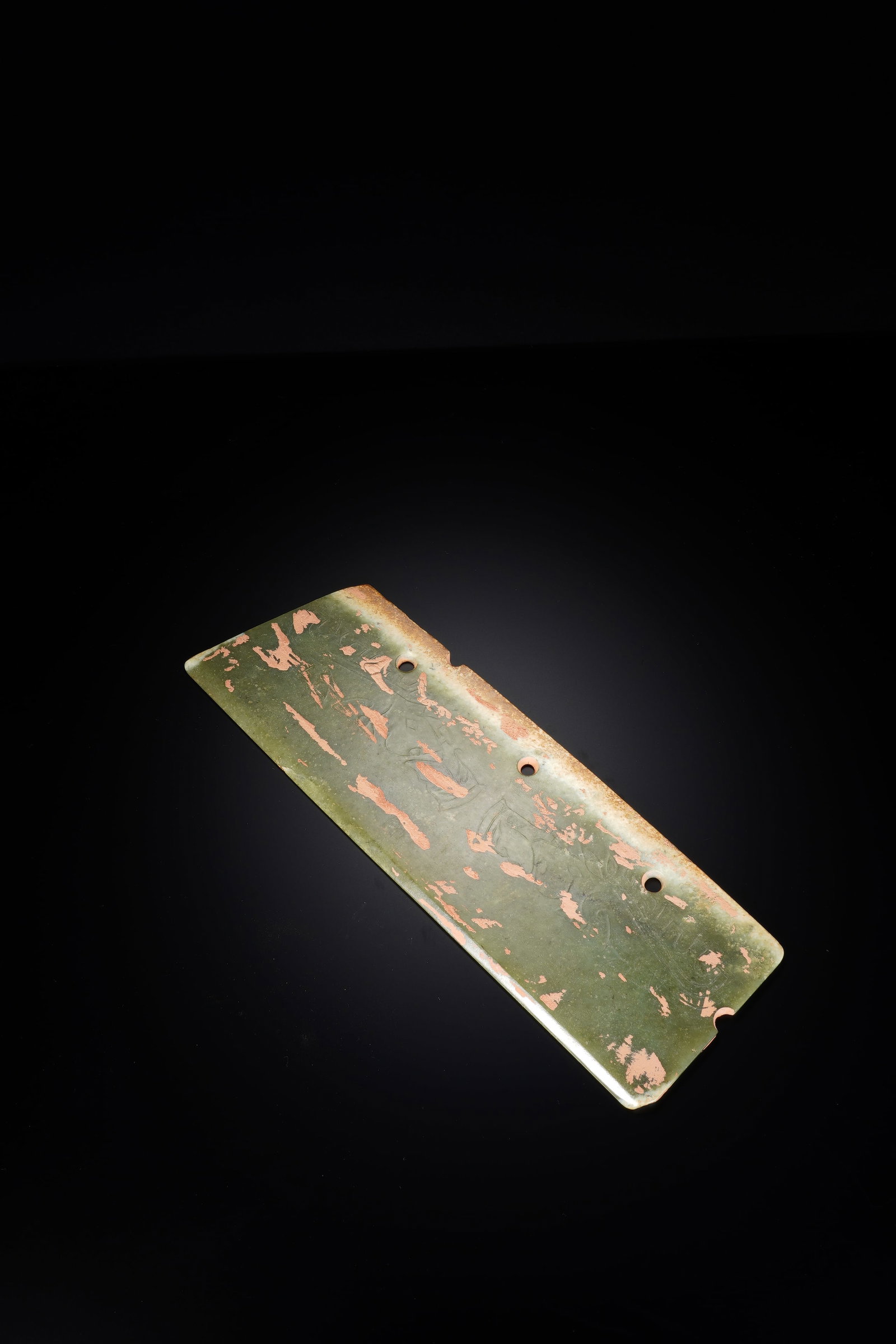 Jade Carved Beast Face Pattern Yue - 5