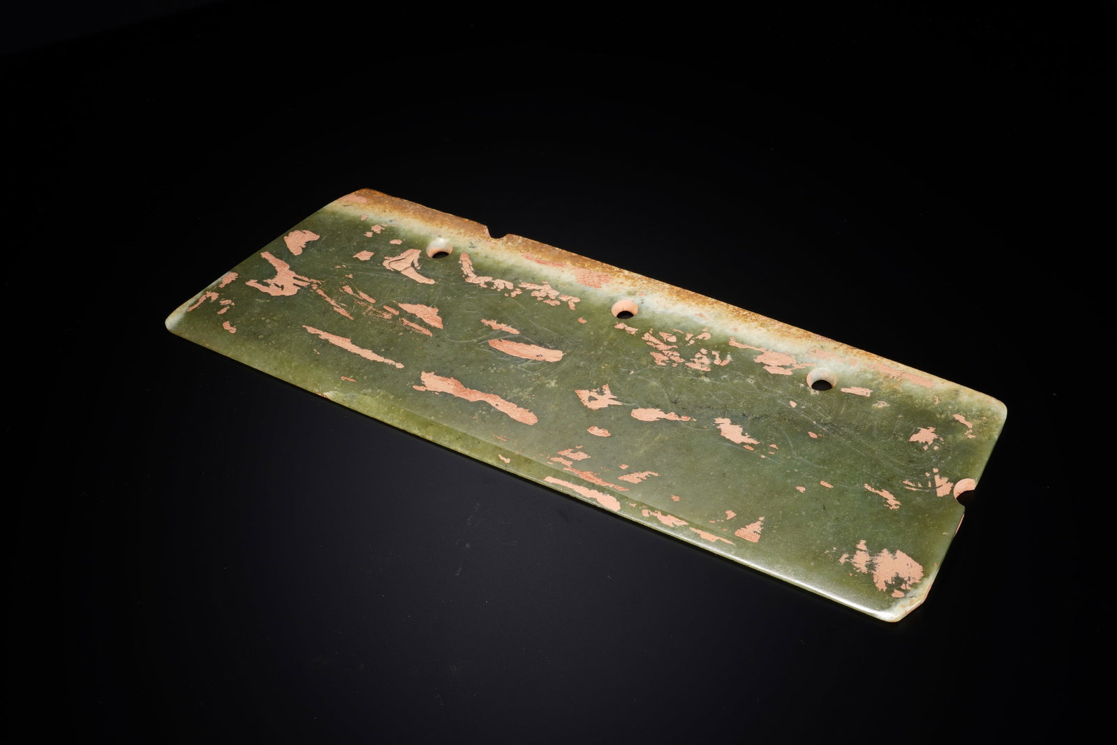 Jade Carved Beast Face Pattern Yue - 8