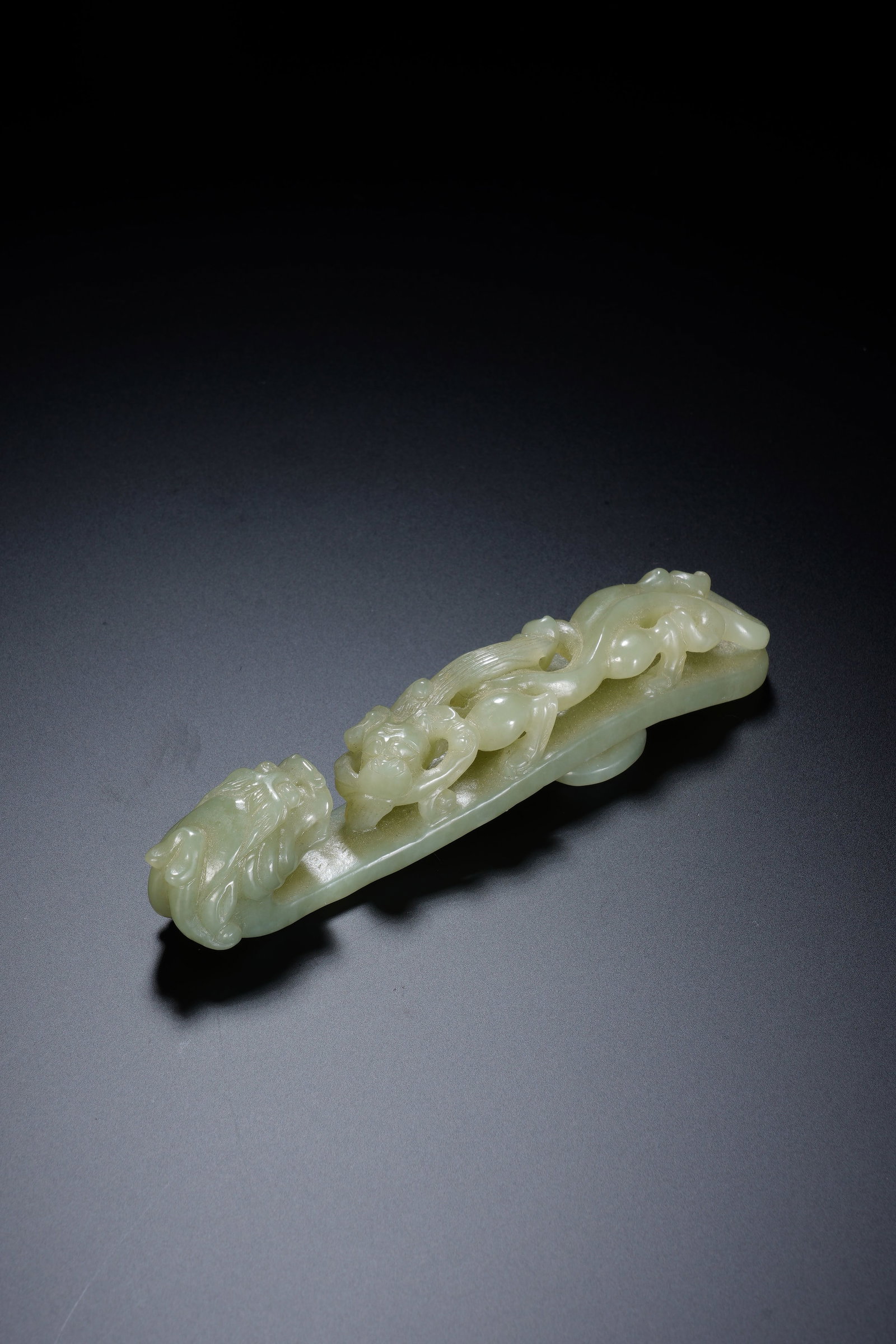Jade Carved Dragon Shape Belt Hook - 4