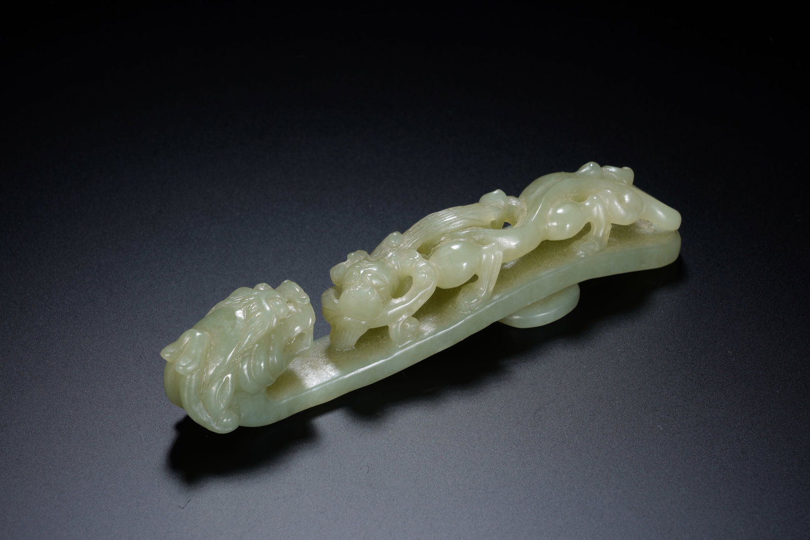 Jade Carved Dragon Shape Belt Hook - 5