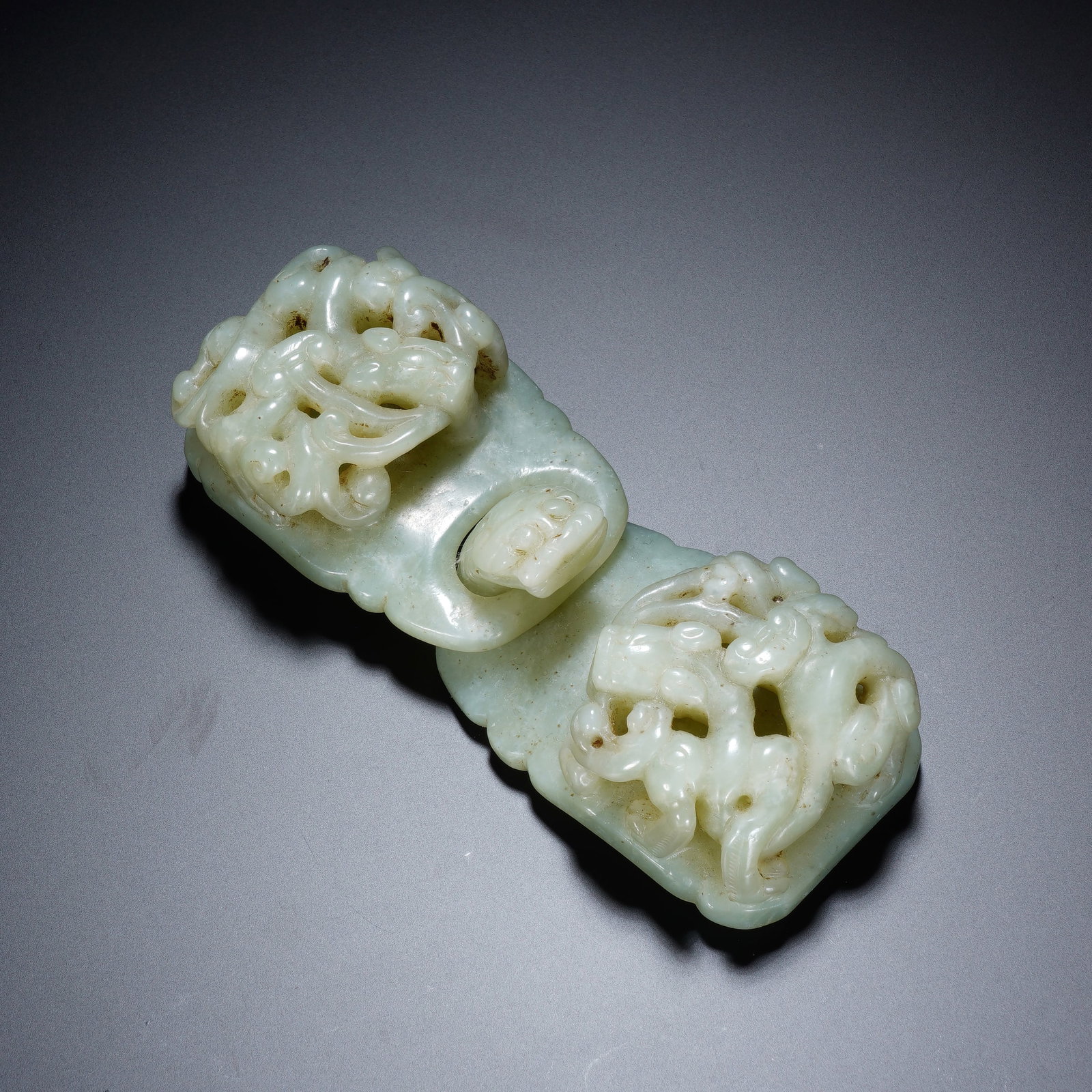 Jade Carved Dragon Shape Folding Belt Hook: Jade Carved Dragon Shape Folding Belt Hook (10.5 x 4 x 2.5cm,Weight 125g)