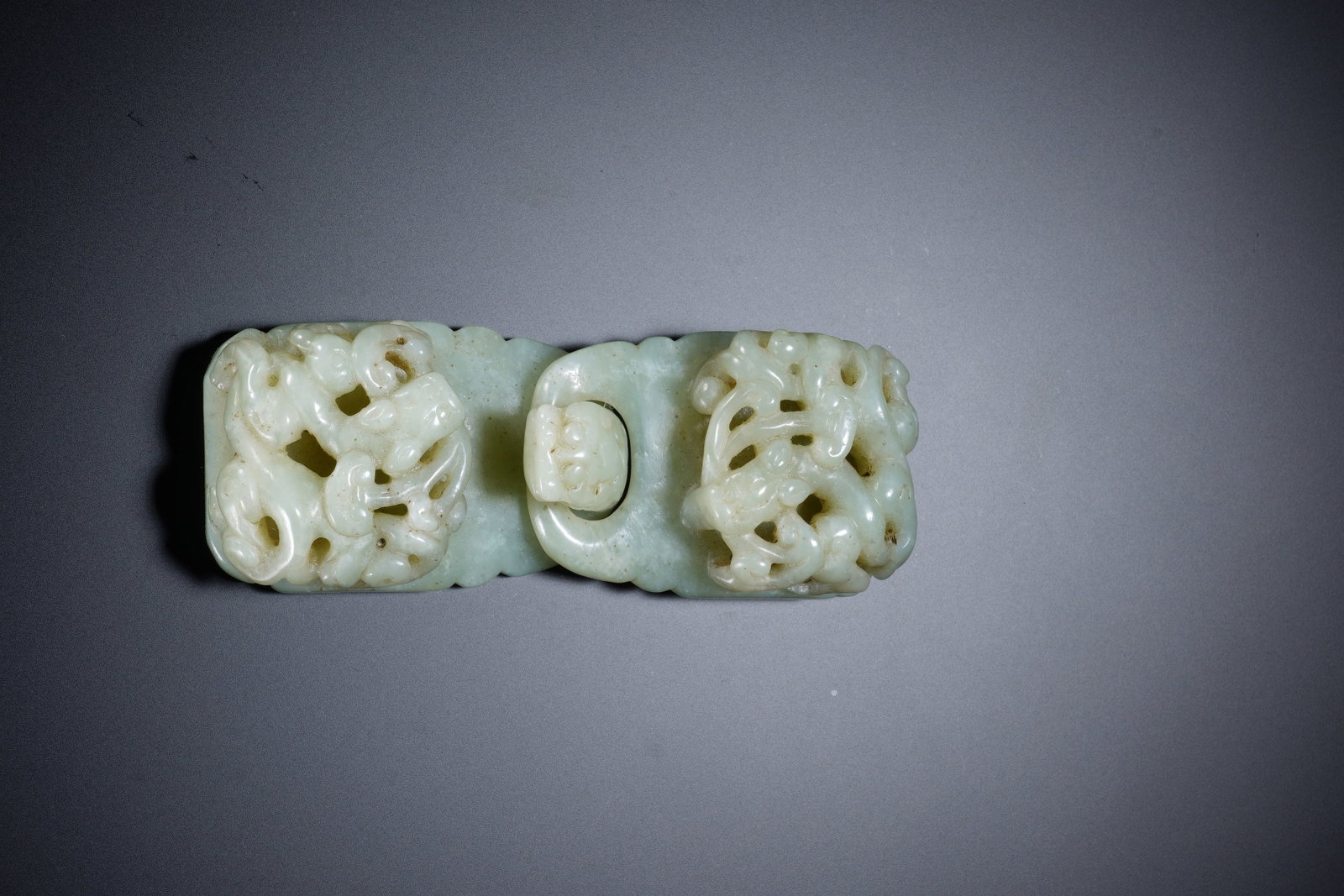 Jade Carved Dragon Shape Folding Belt Hook - 3