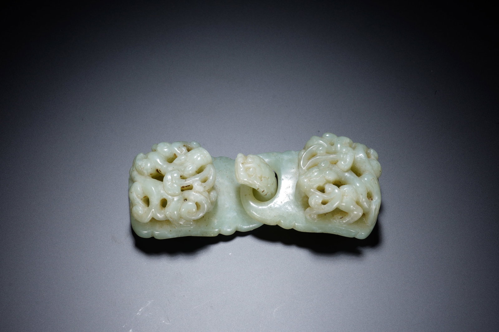 Jade Carved Dragon Shape Folding Belt Hook - 4