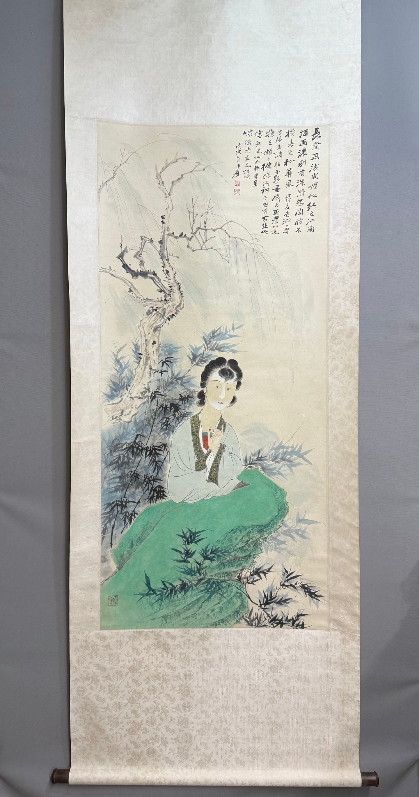 Chinese Drawing Beauty Painting,Zhang Daqian Mark: Chinese Drawing Beauty Painting,Zhang Daqian Mark (136 x 62cm)