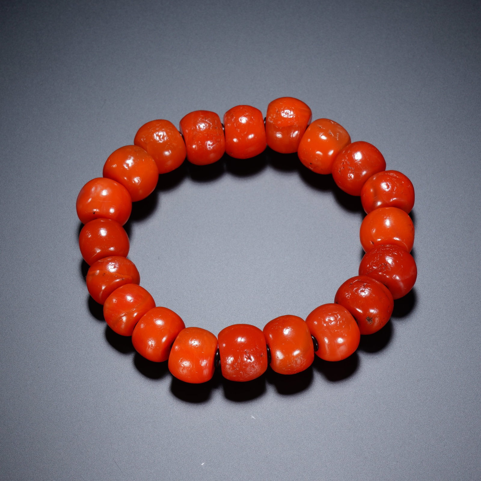 Agate Bead Bracelet: Agate Bead Bracelet (1.4cm,Weight 63g)