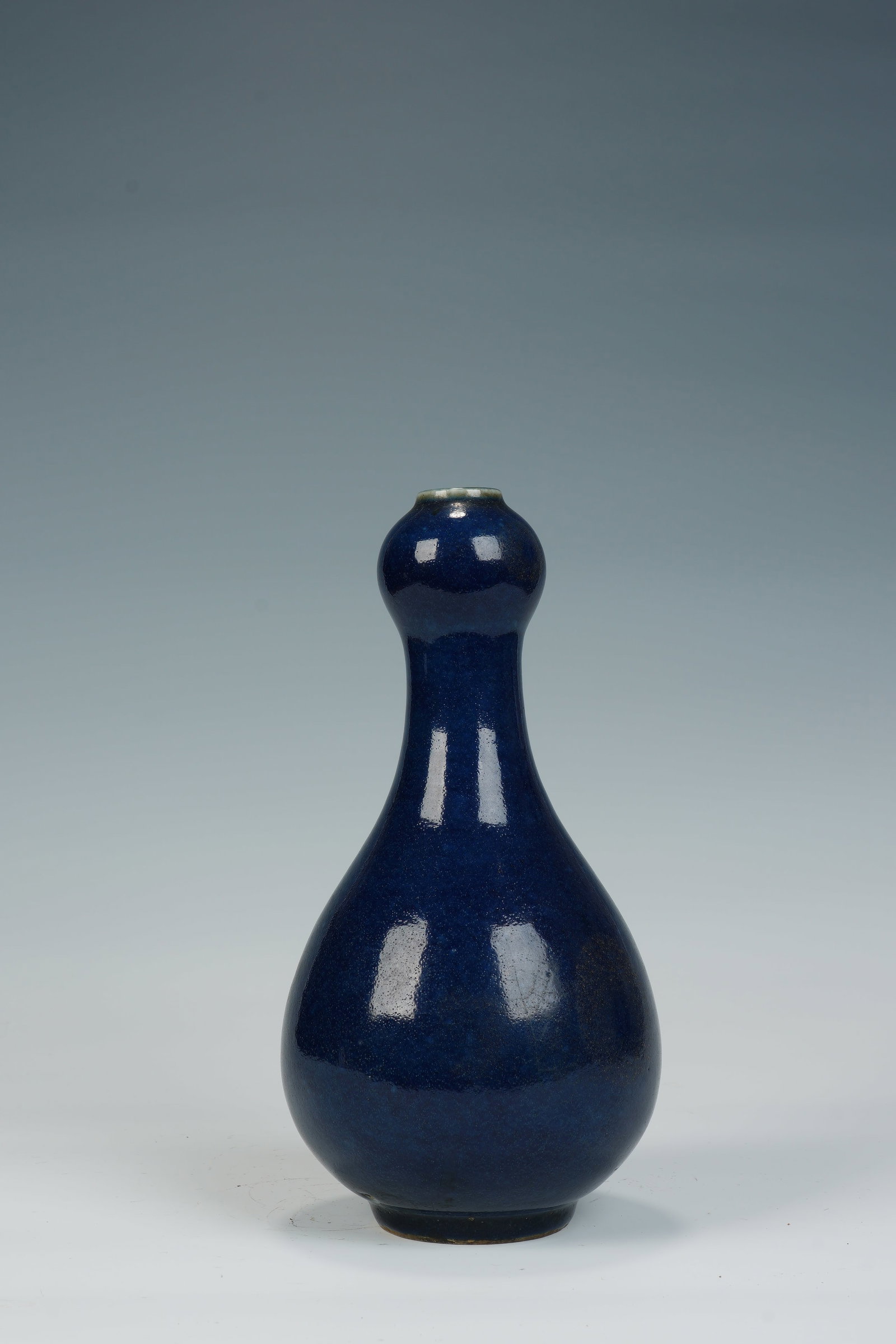 Bright Blue Glazed Porcelain Vase - 2