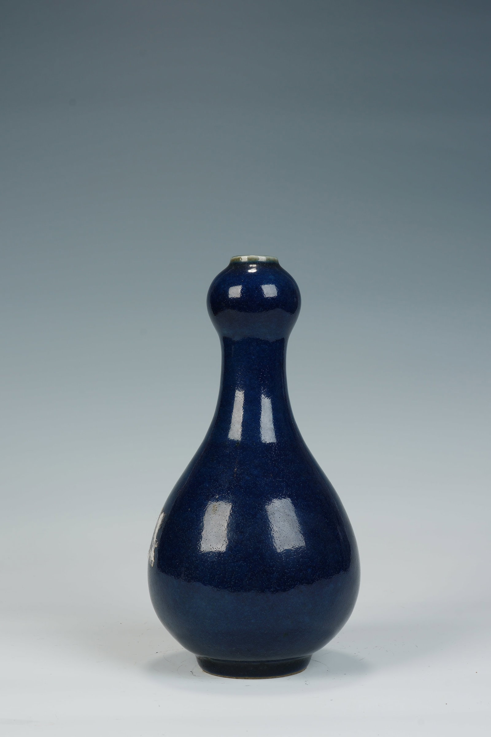 Bright Blue Glazed Porcelain Vase - 5