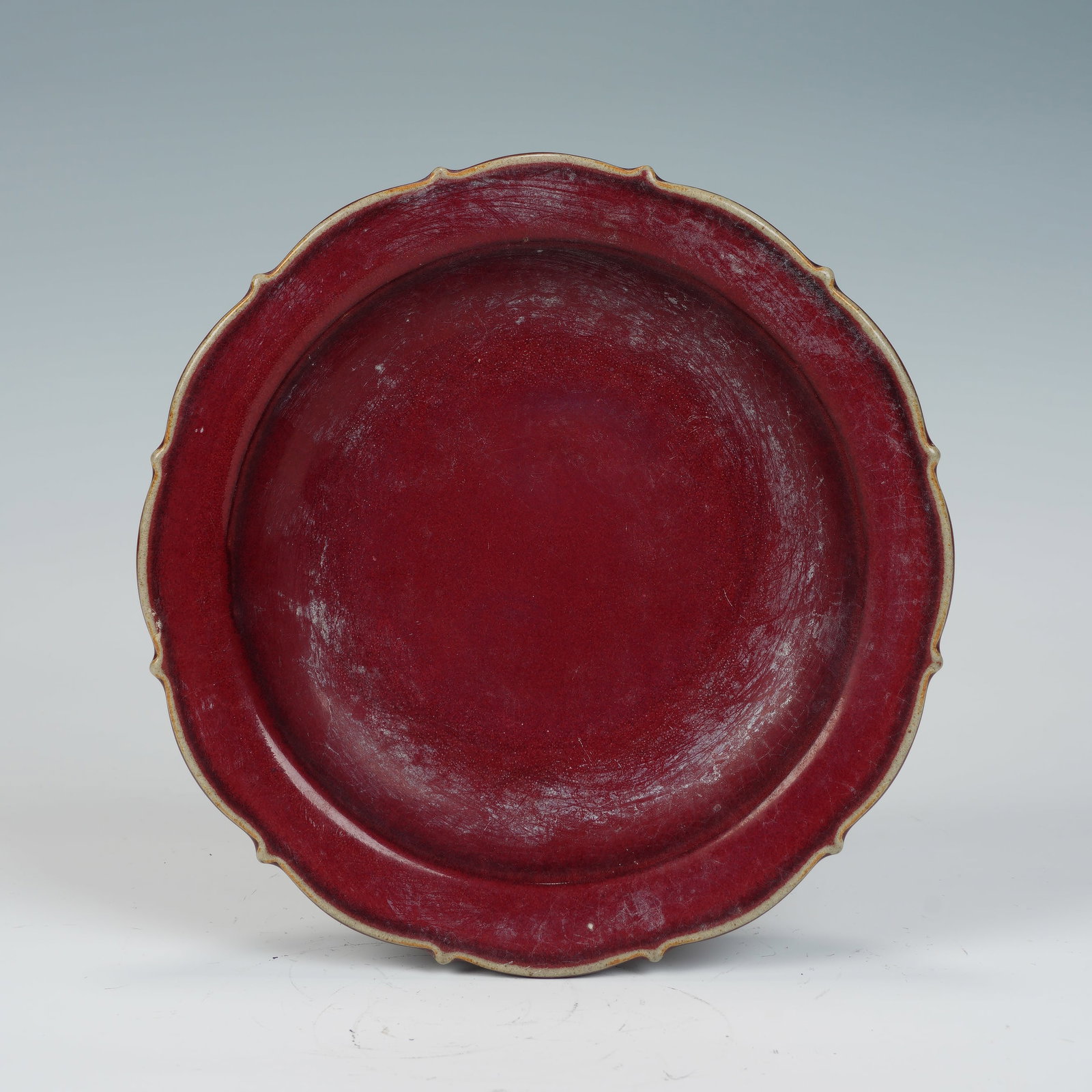 Red Glazed Porcelain Plate (1 of 7)