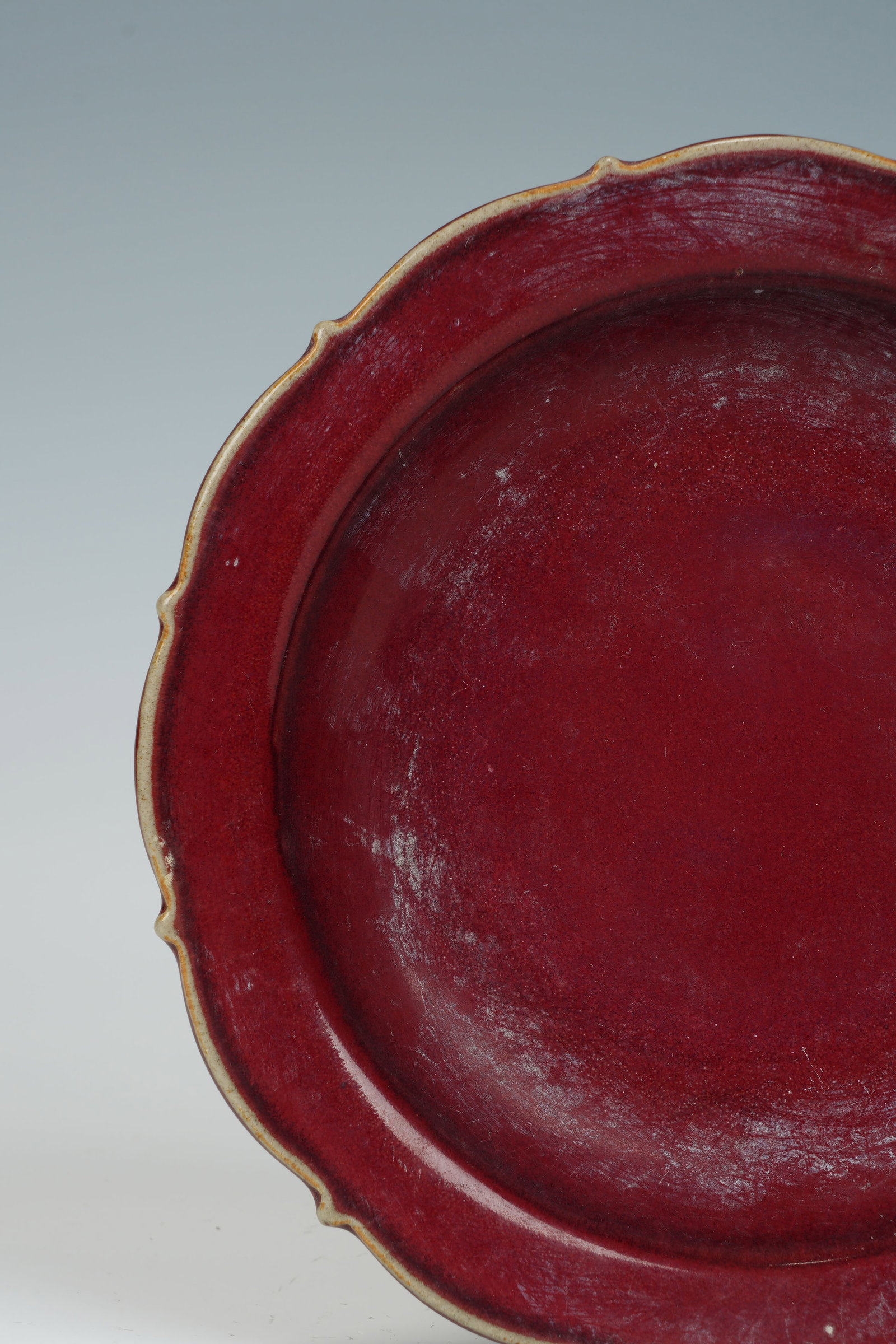 Red Glazed Porcelain Plate - 2